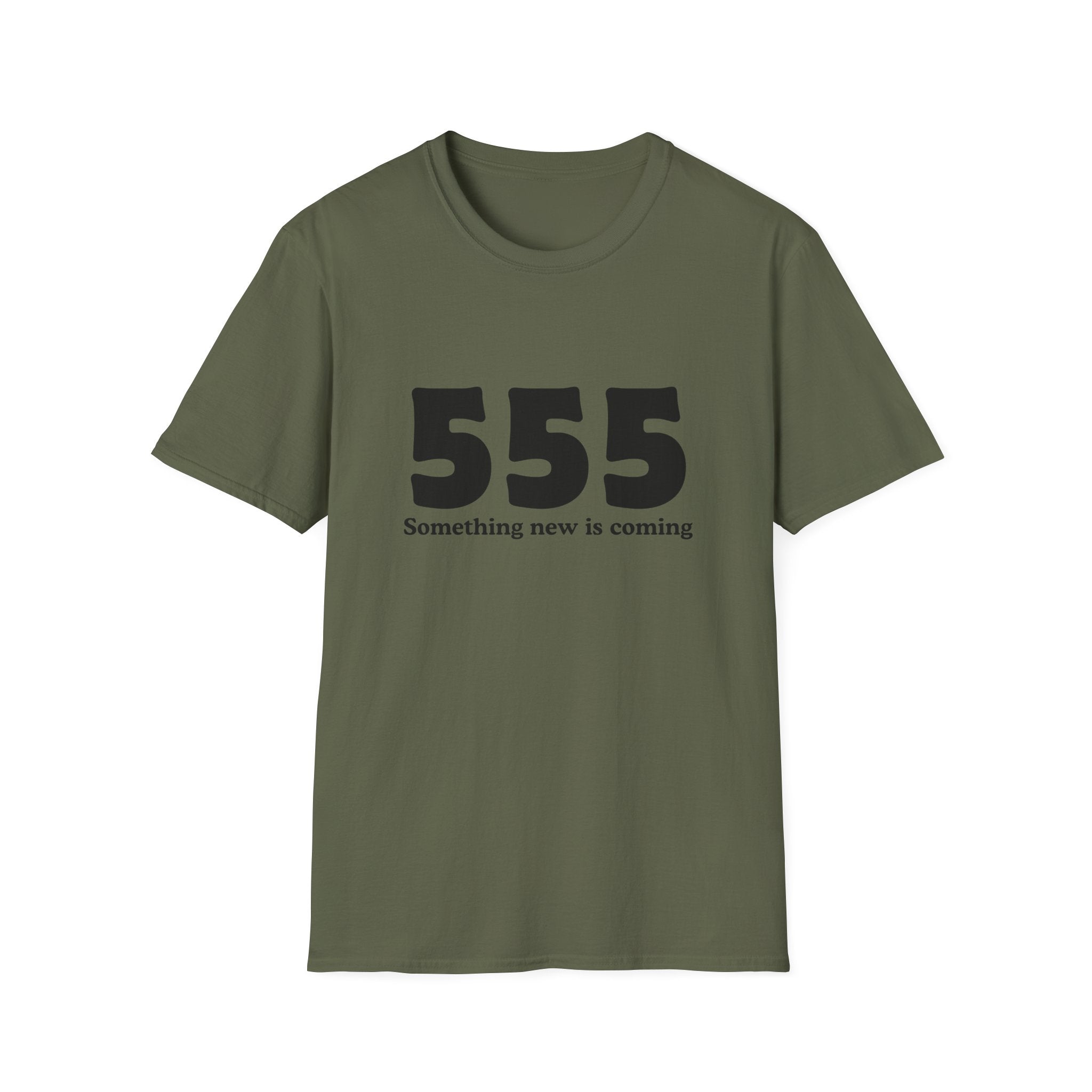 555 T‑Shirt — "Something New Is Coming" Angel Number Tee