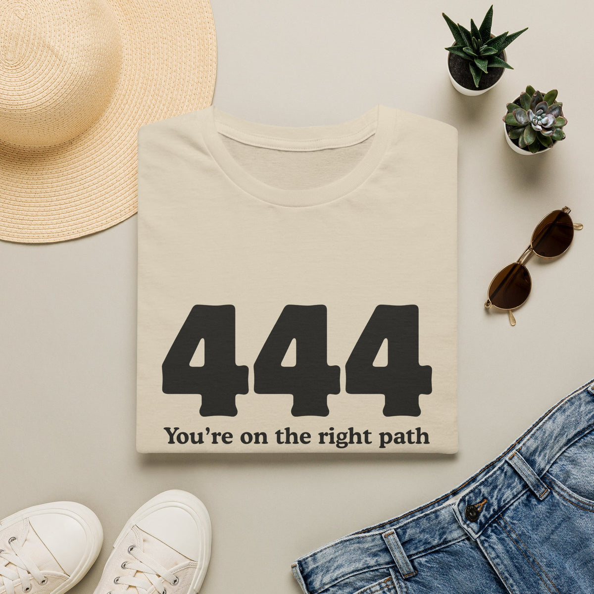 444 "You’re On The Right Path" T‑Shirt — Spiritual Numerology Tee
