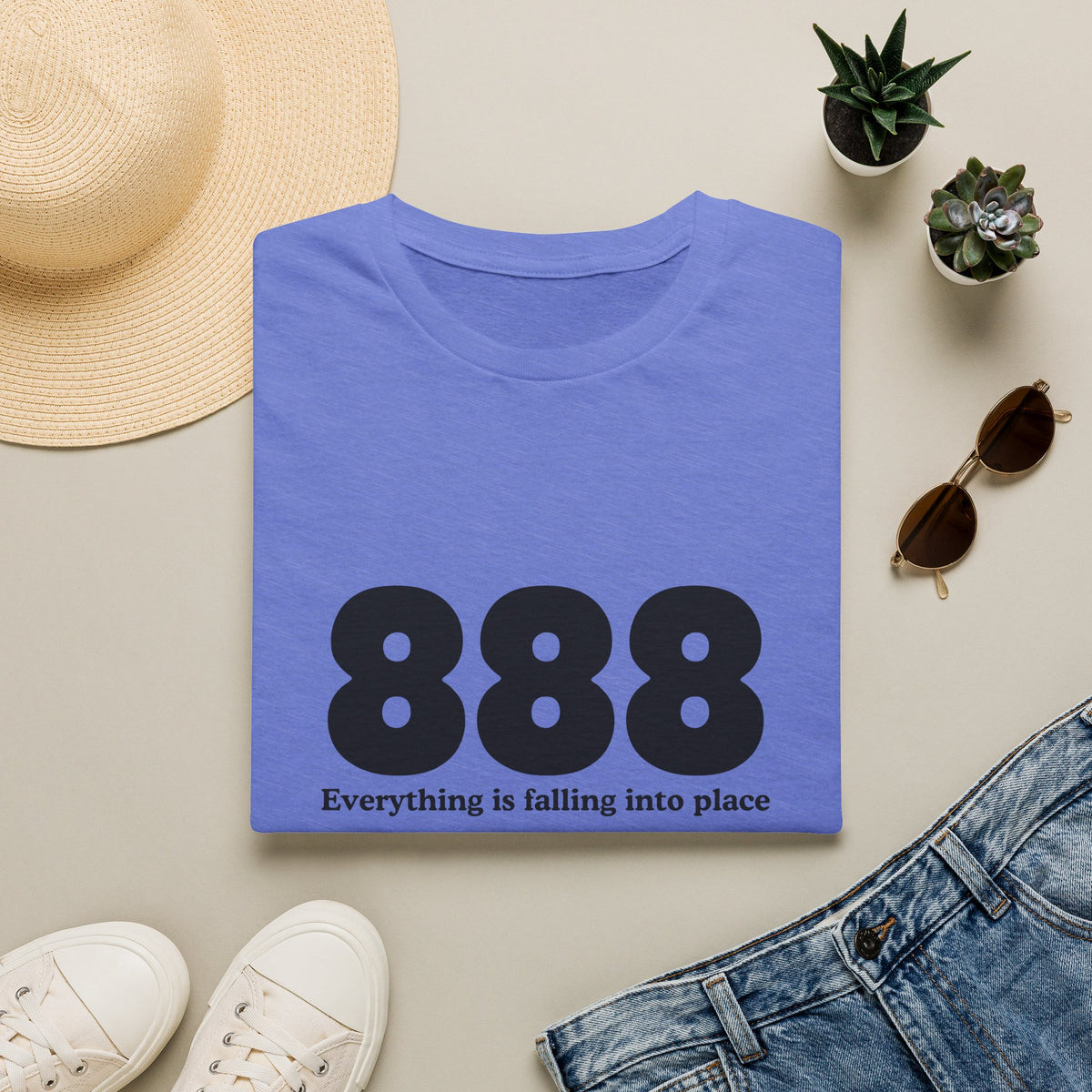 888 T-Shirt — "Everything is falling into place" Inspirational Numerology Tee