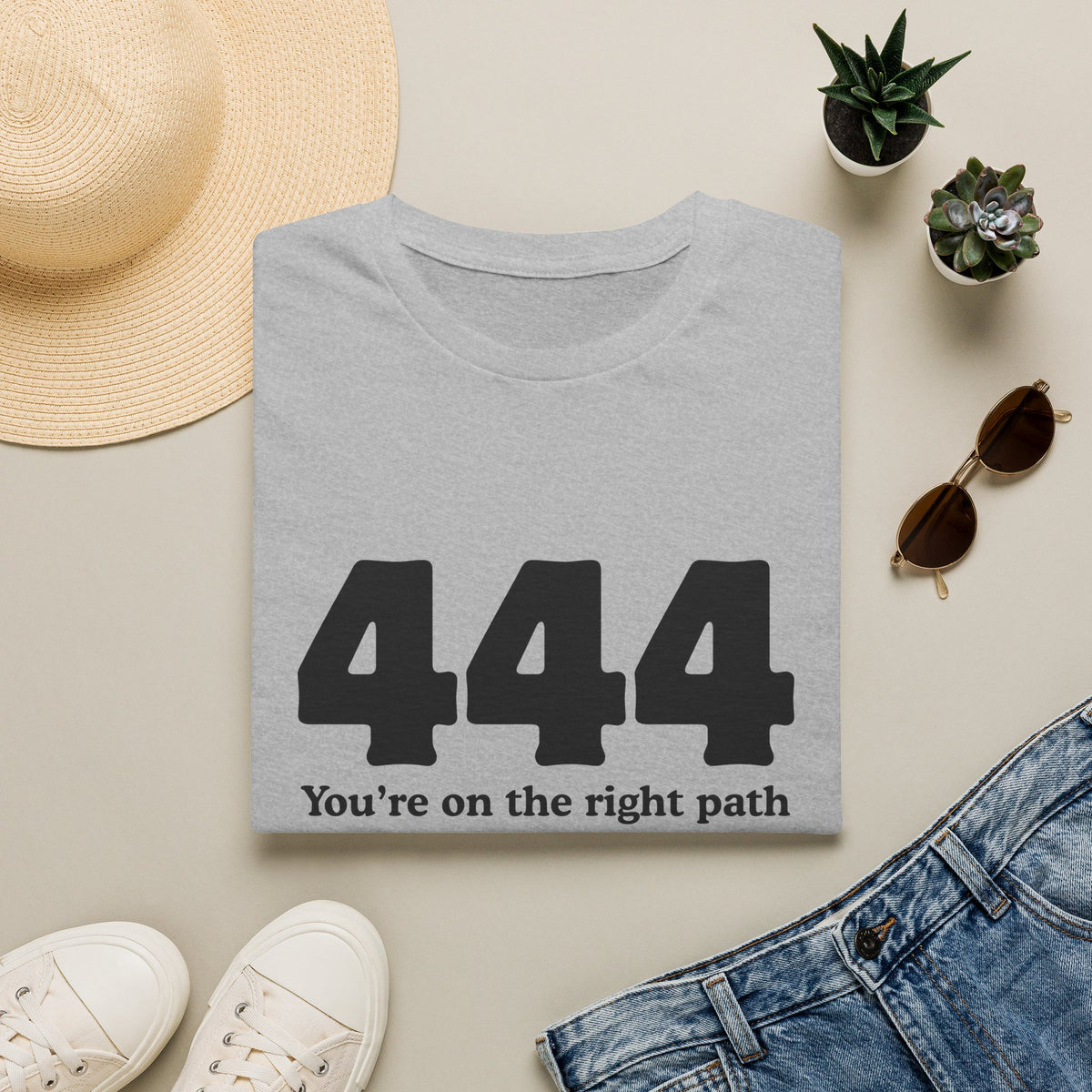 444 "You’re On The Right Path" T‑Shirt — Spiritual Numerology Tee