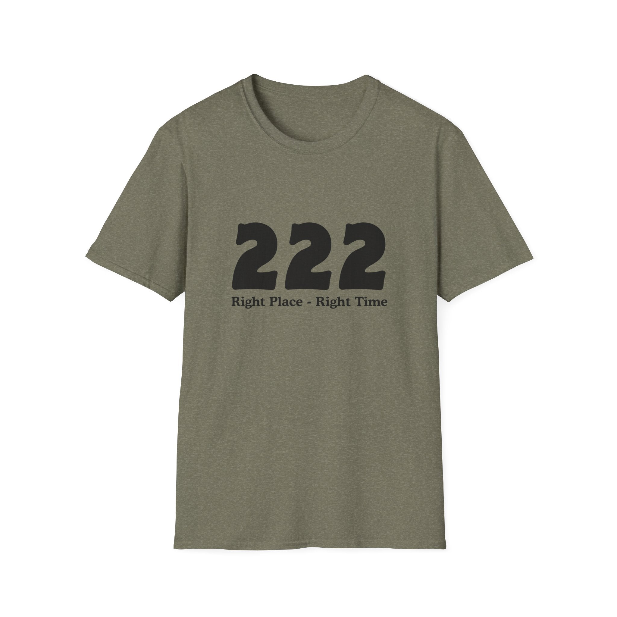 222 Right Place Right Time T-Shirt — Angel Number 222 Spiritual Tee