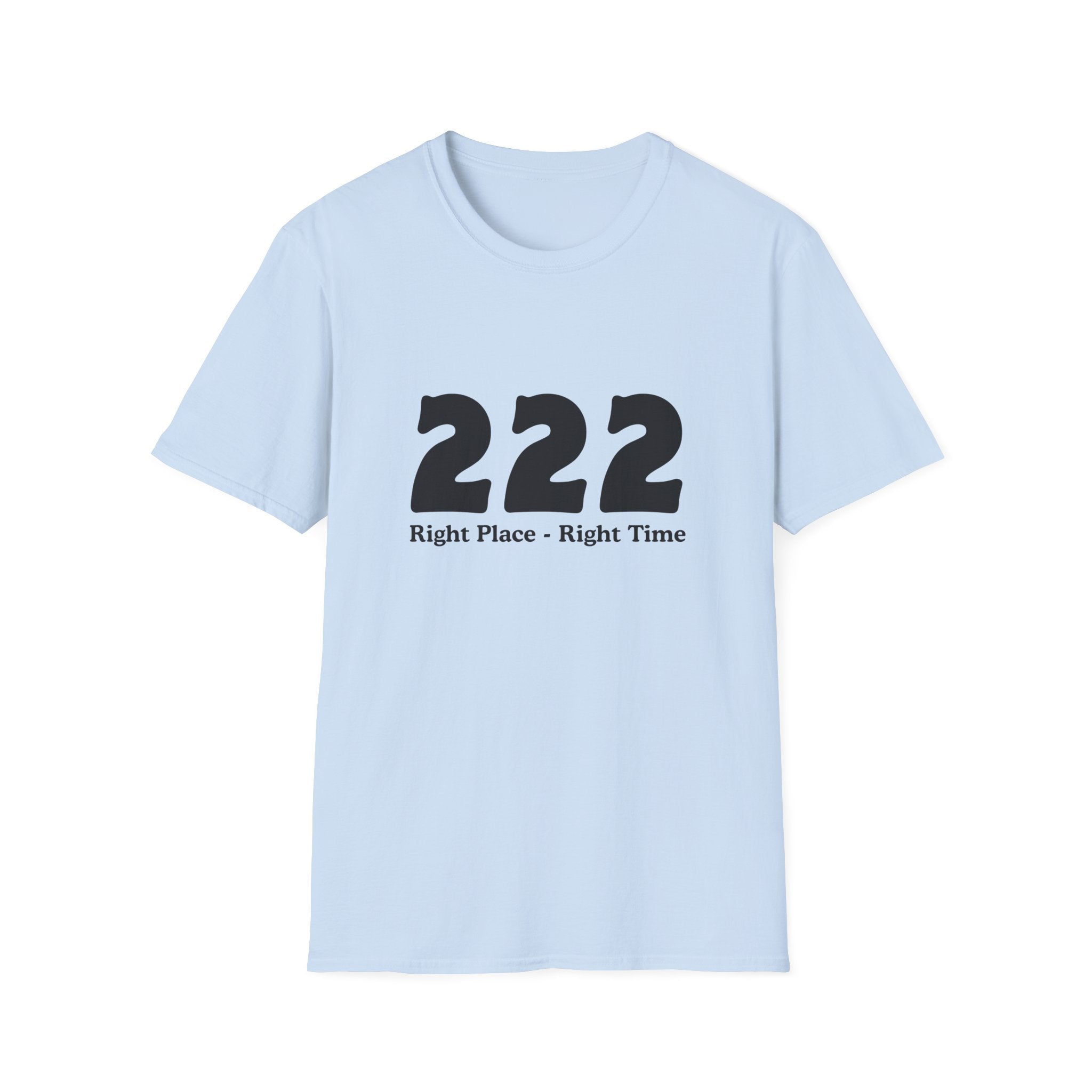 222 Right Place Right Time T-Shirt — Angel Number 222 Spiritual Tee