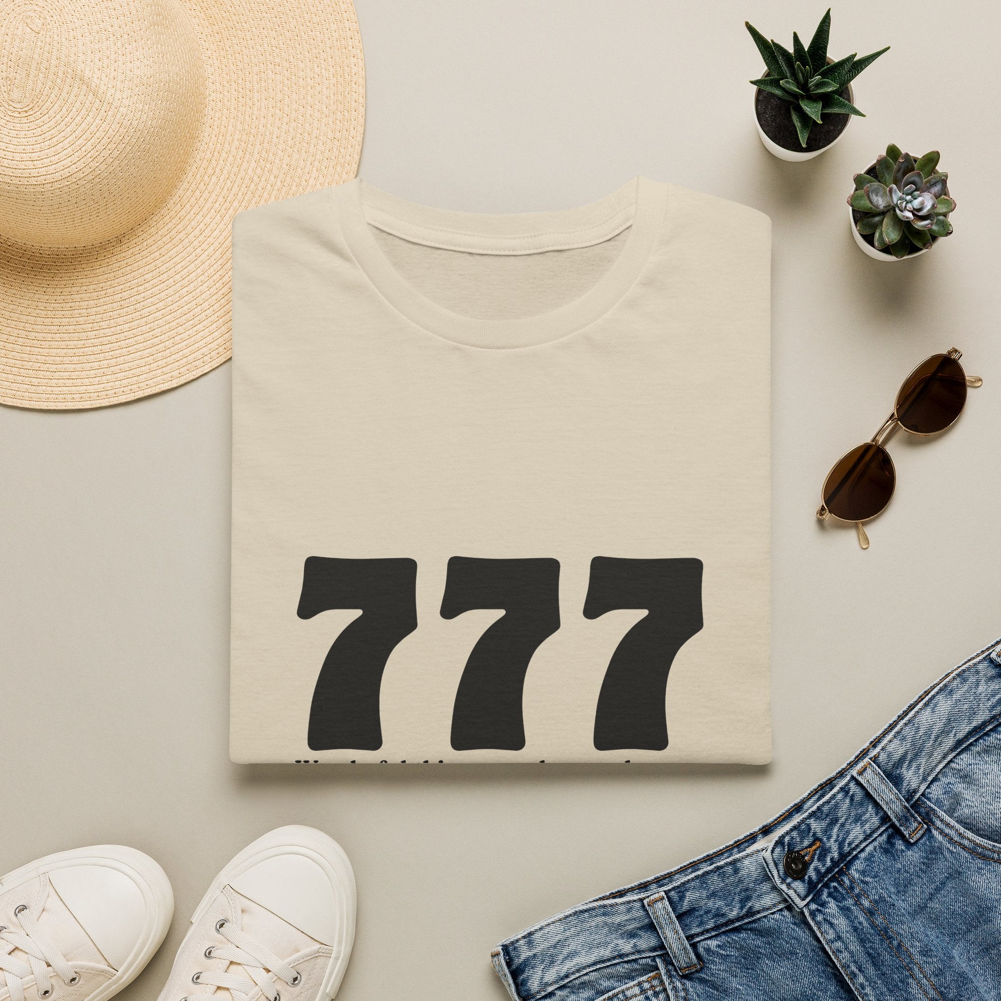 777 Lucky Number T-Shirt — Positive Vibes Graphic Tee