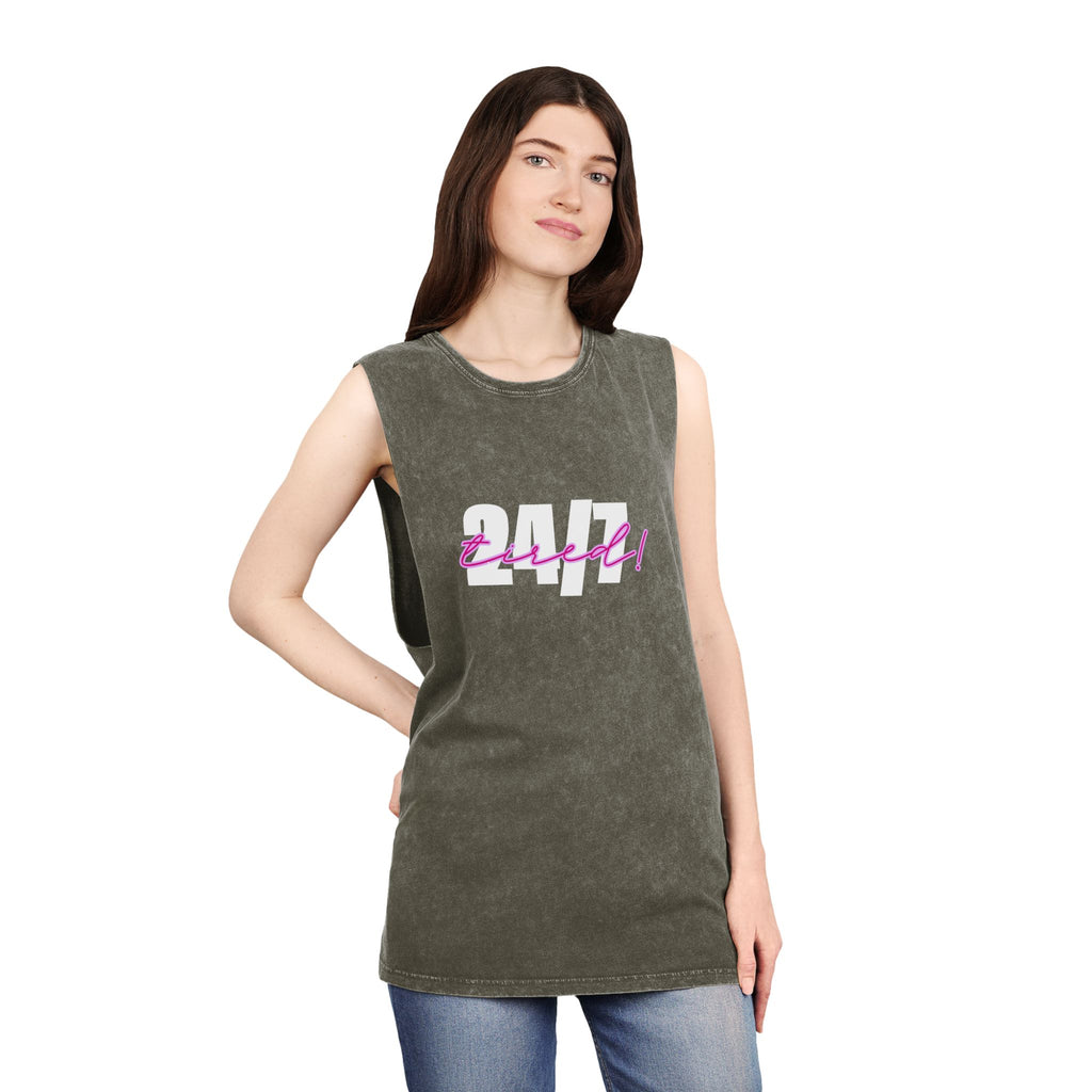 Tank Top — 24/7 Tired Retro Stonewash Muscle Tank