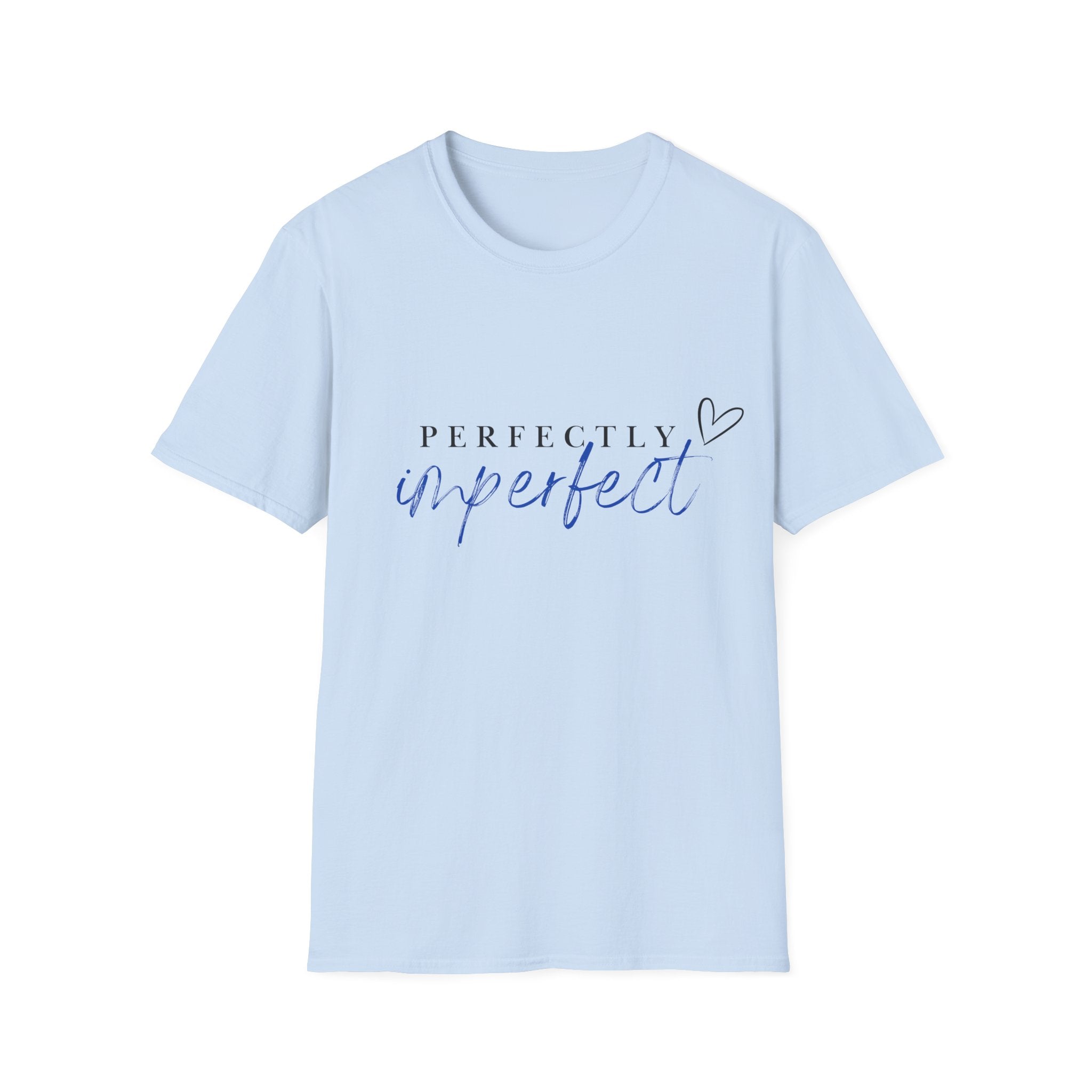 Perfectly Imperfect T‑Shirt — Inspirational Script Tee with Heart