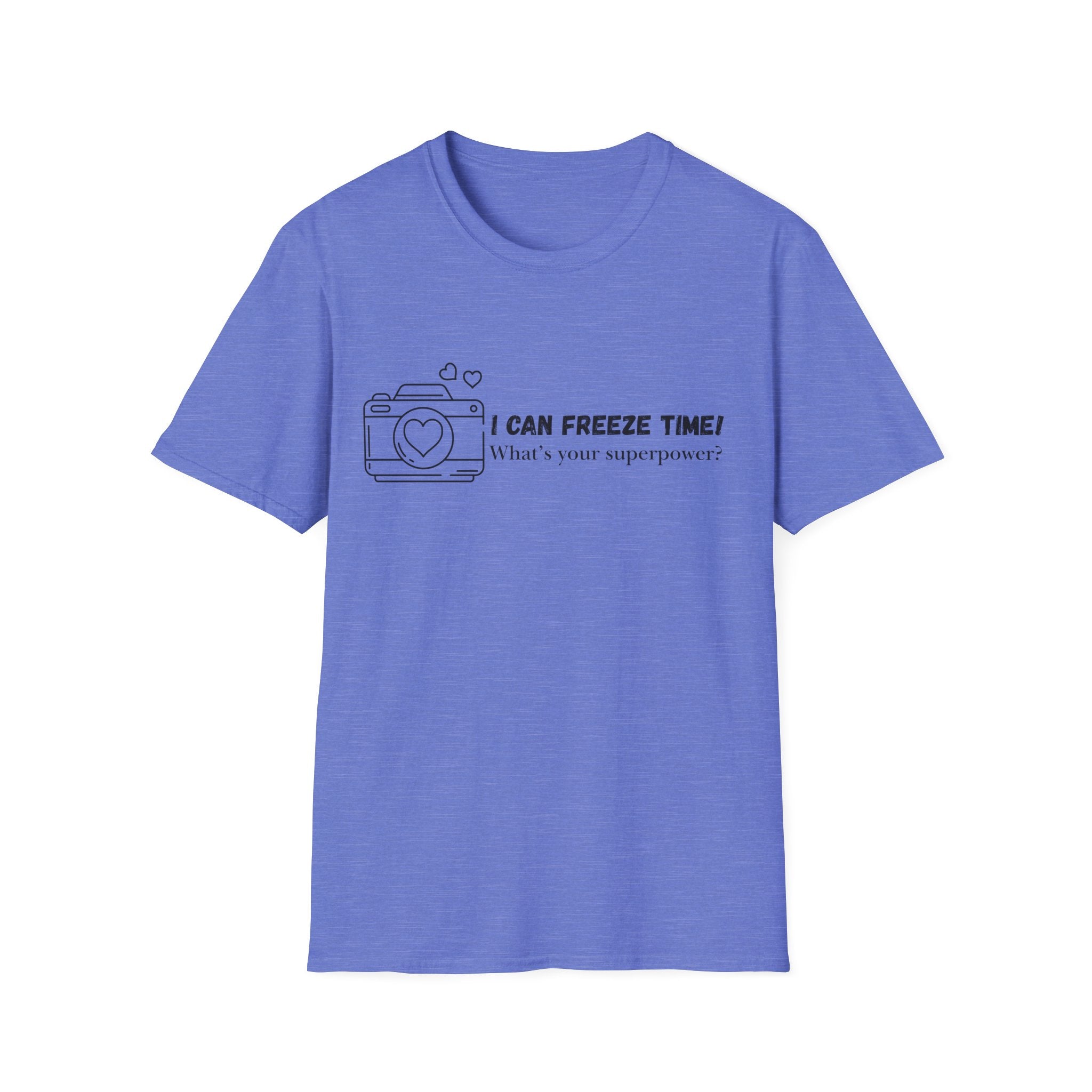I Can Freeze Time Camera T-Shirt — "What's Your Superpower?"