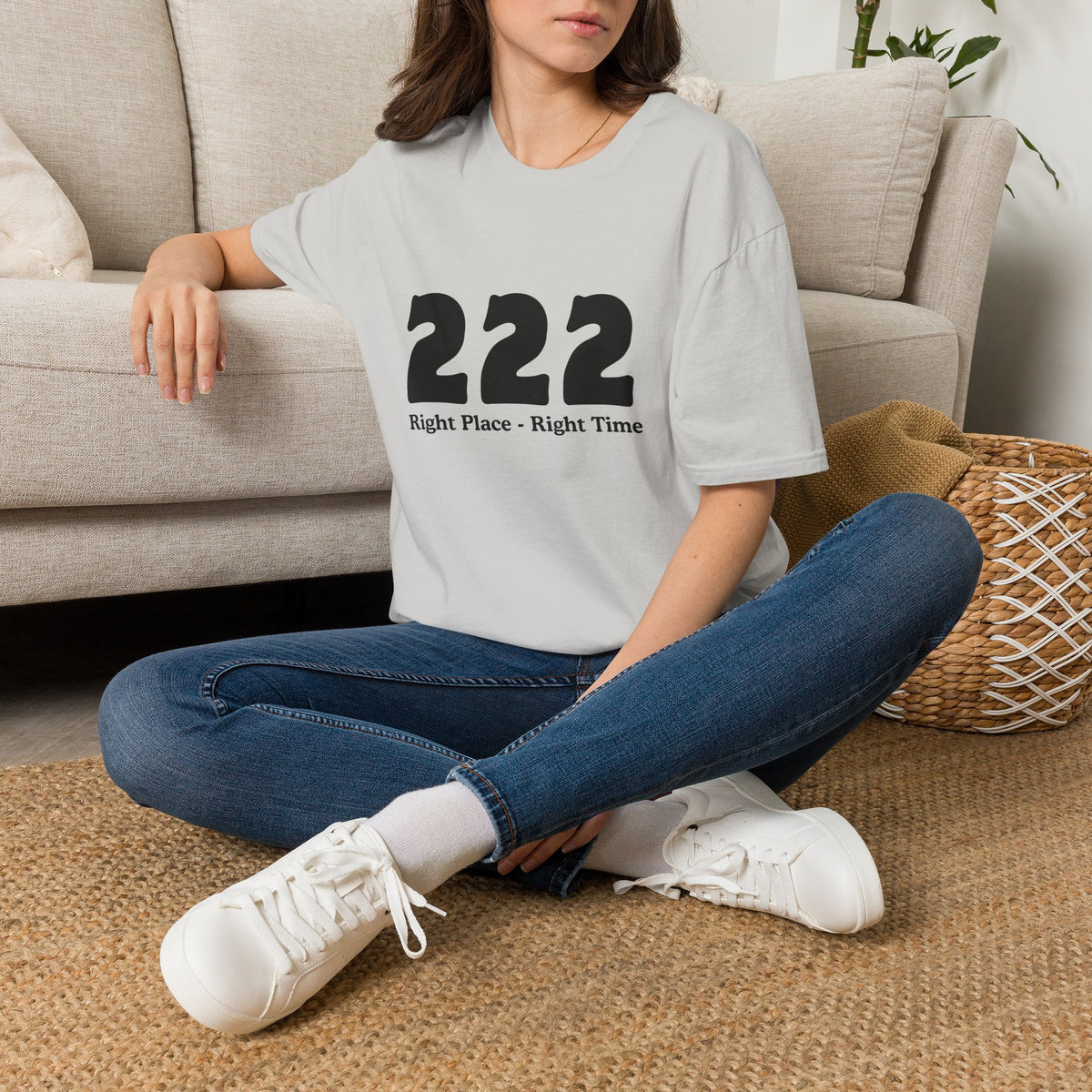 222 Right Place Right Time T-Shirt — Angel Number 222 Spiritual Tee