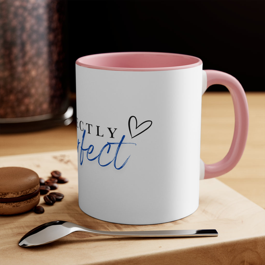 Perfectly Imperfect Accent Mug — Inspirational 11oz Coffee Cup