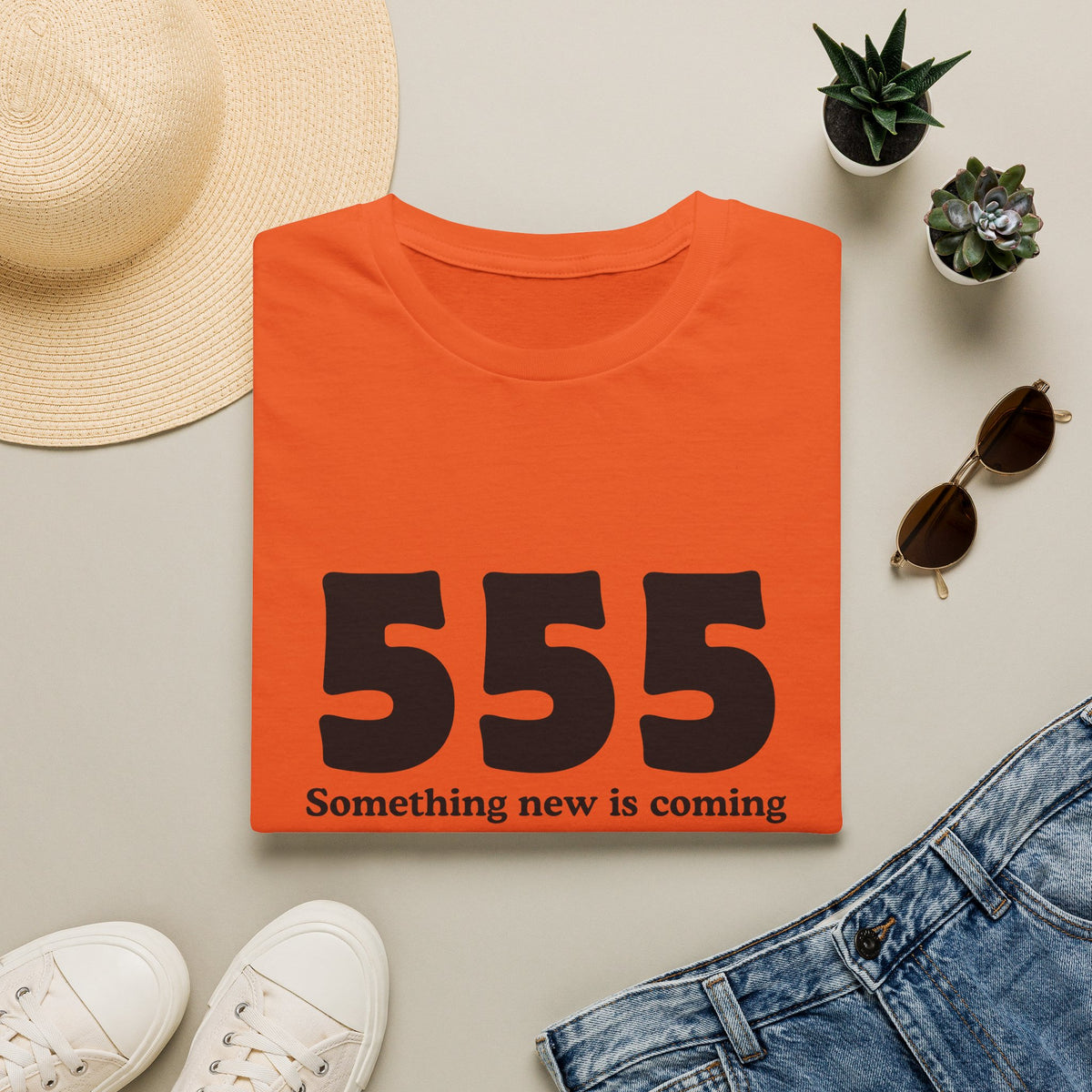 555 T‑Shirt — "Something New Is Coming" Angel Number Tee