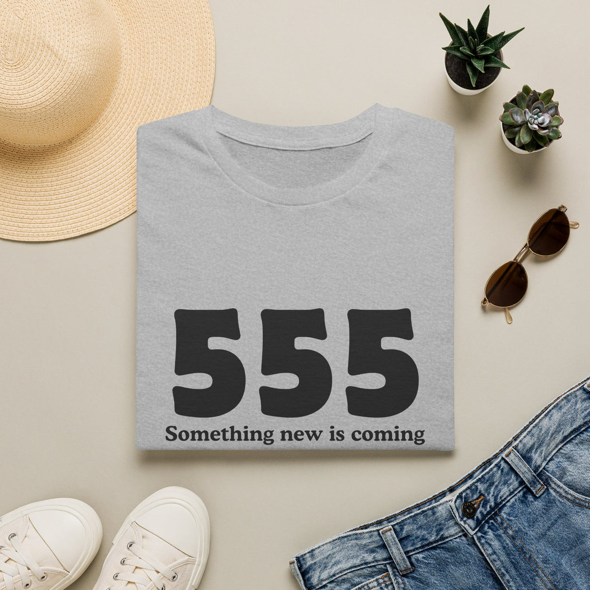 555 T‑Shirt — "Something New Is Coming" Angel Number Tee