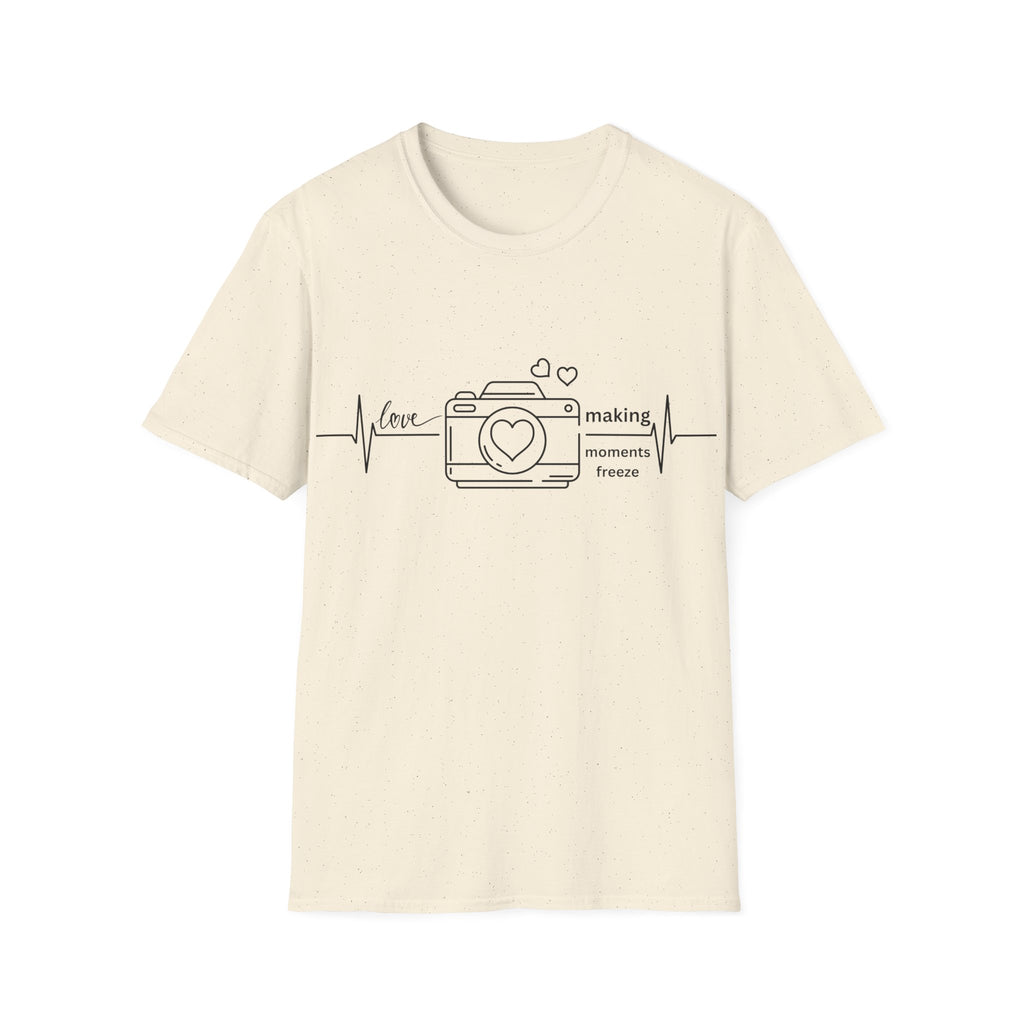 Photography Lover T-Shirt — “Love Making Moments Freeze” Camera Graphic Tee