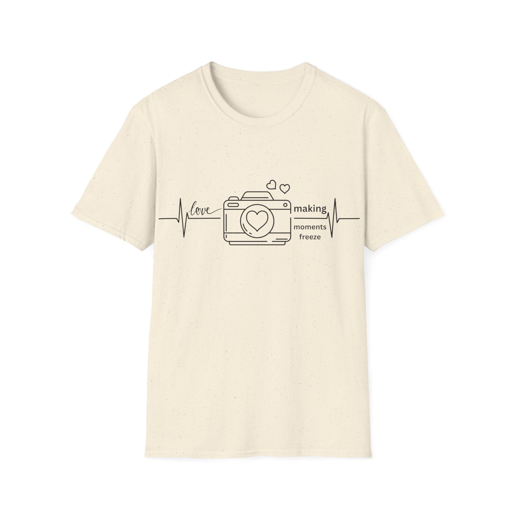 Photography Lover T-Shirt — “Love Making Moments Freeze” Camera Graphic Tee