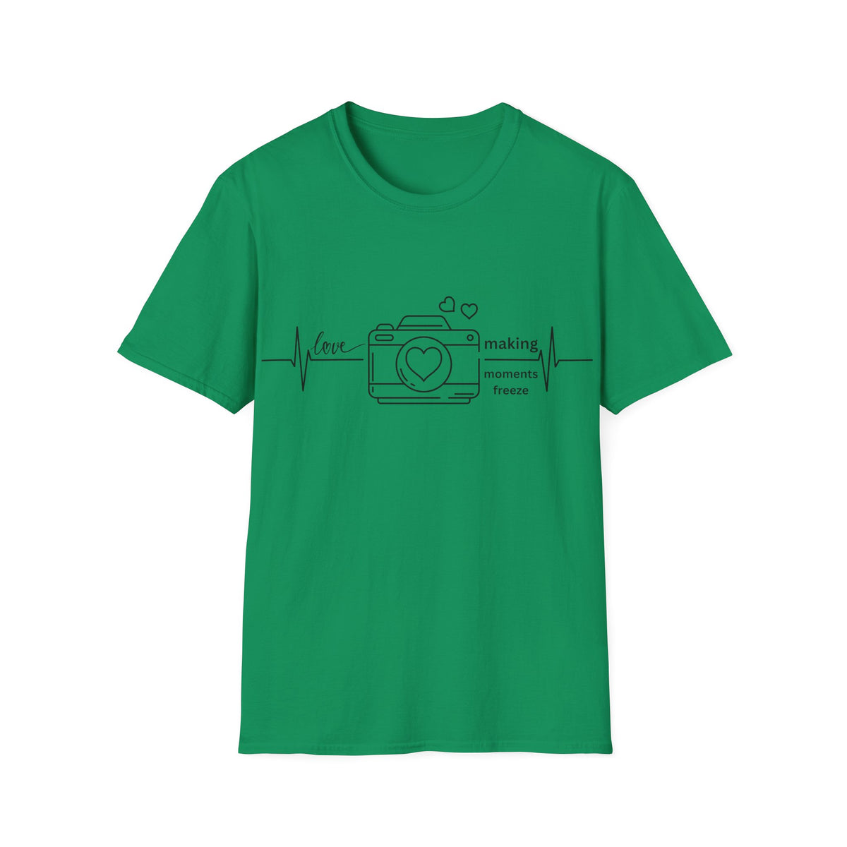 Photography Lover T-Shirt — “Love Making Moments Freeze” Camera Graphic Tee