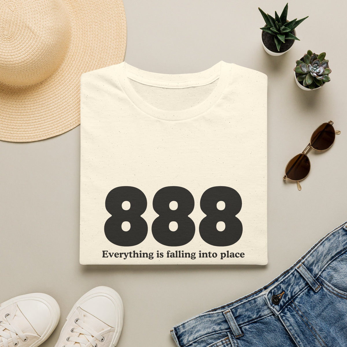 888 T-Shirt — "Everything is falling into place" Inspirational Numerology Tee