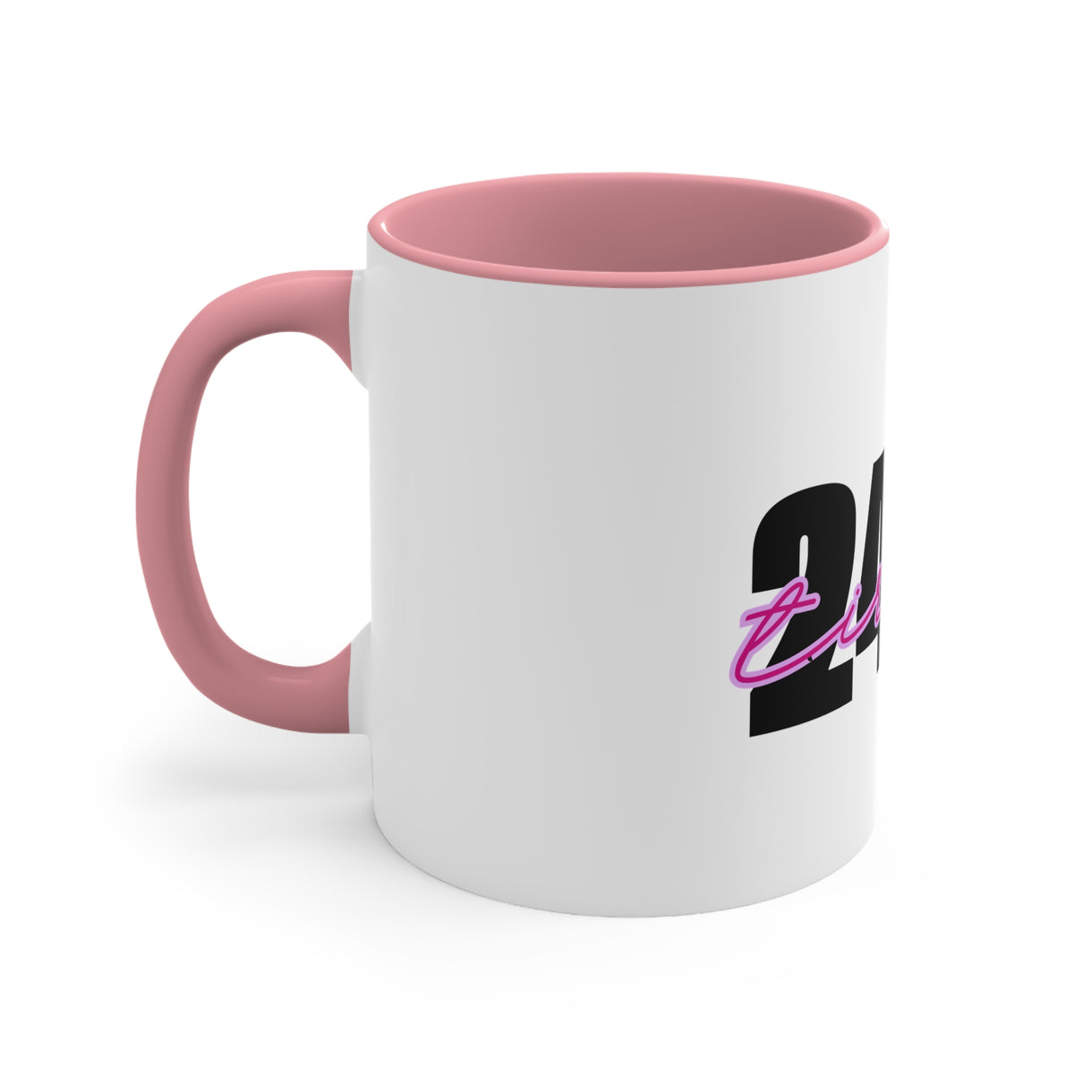 24/7 Tired Coffee Mug — Retro Script Accent 11oz