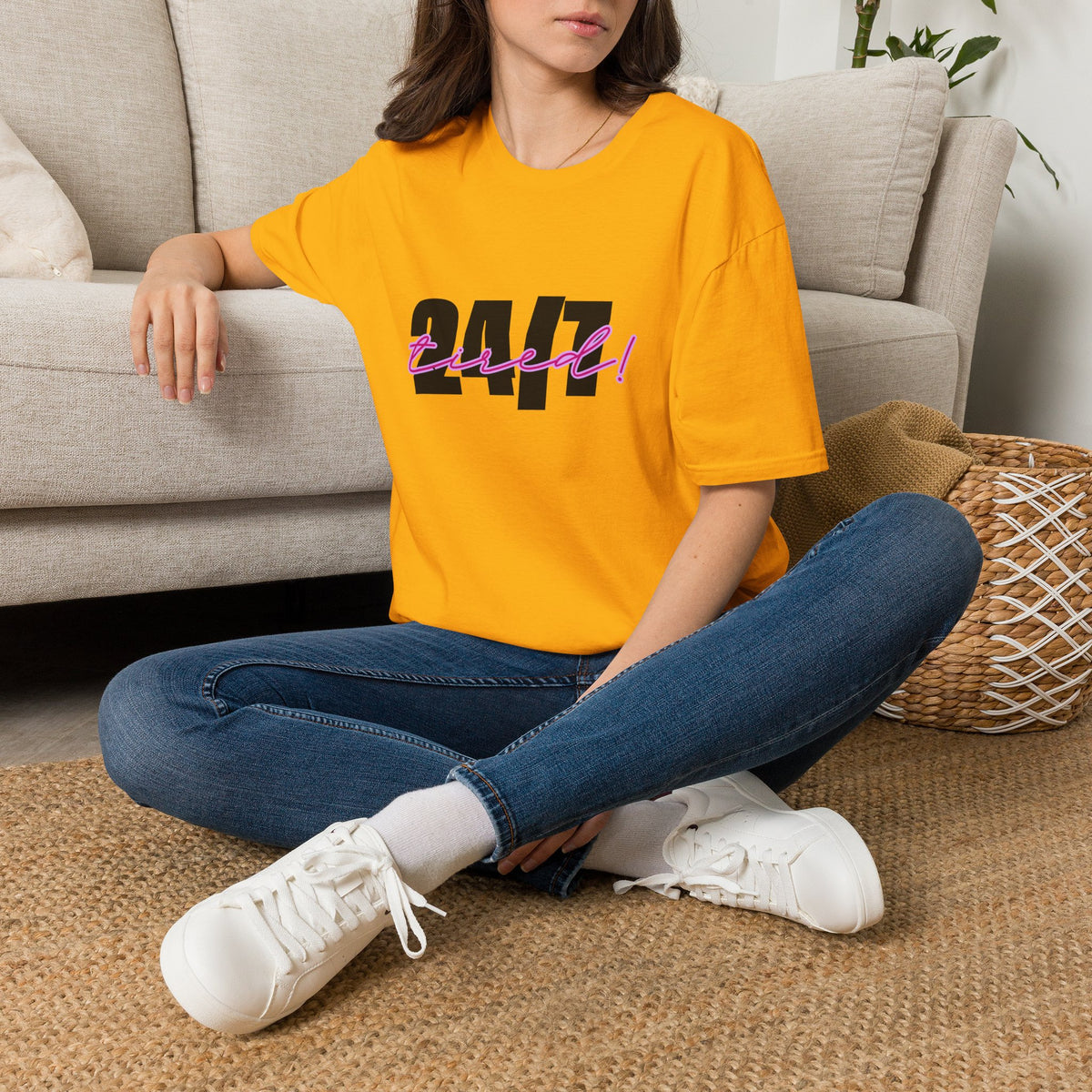T-Shirt — "24/7 Tired" Graphic Tee