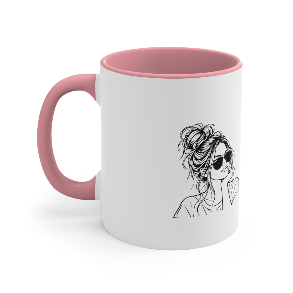 Not Today Accent Mug — Sassy Woman Illustration 11oz