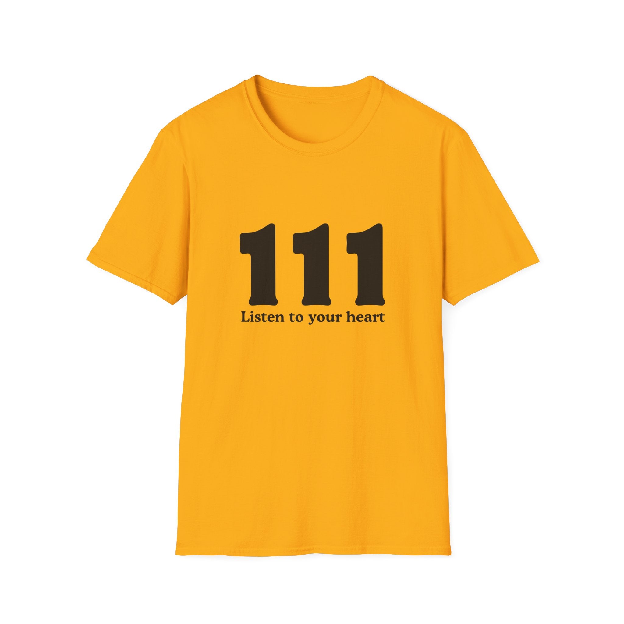 111 Listen to Your Heart T‑Shirt — Angel Number 111 Spiritual Tee