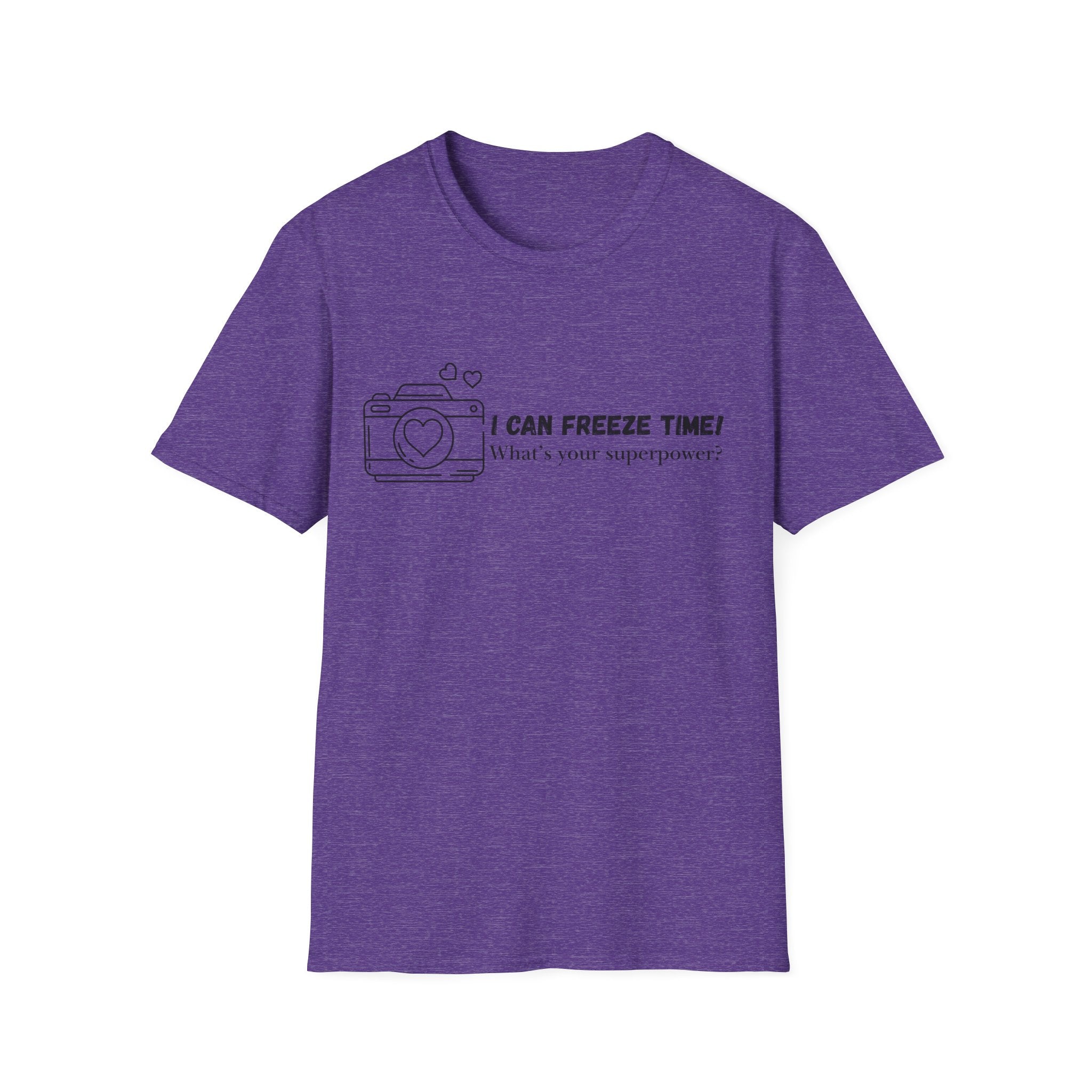 I Can Freeze Time Camera T-Shirt — "What's Your Superpower?"