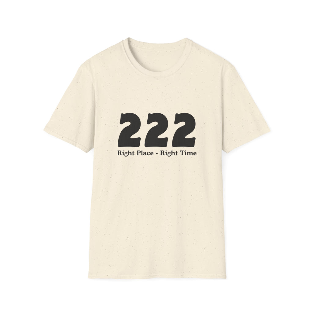 222 Right Place Right Time T-Shirt — Angel Number 222 Spiritual Tee