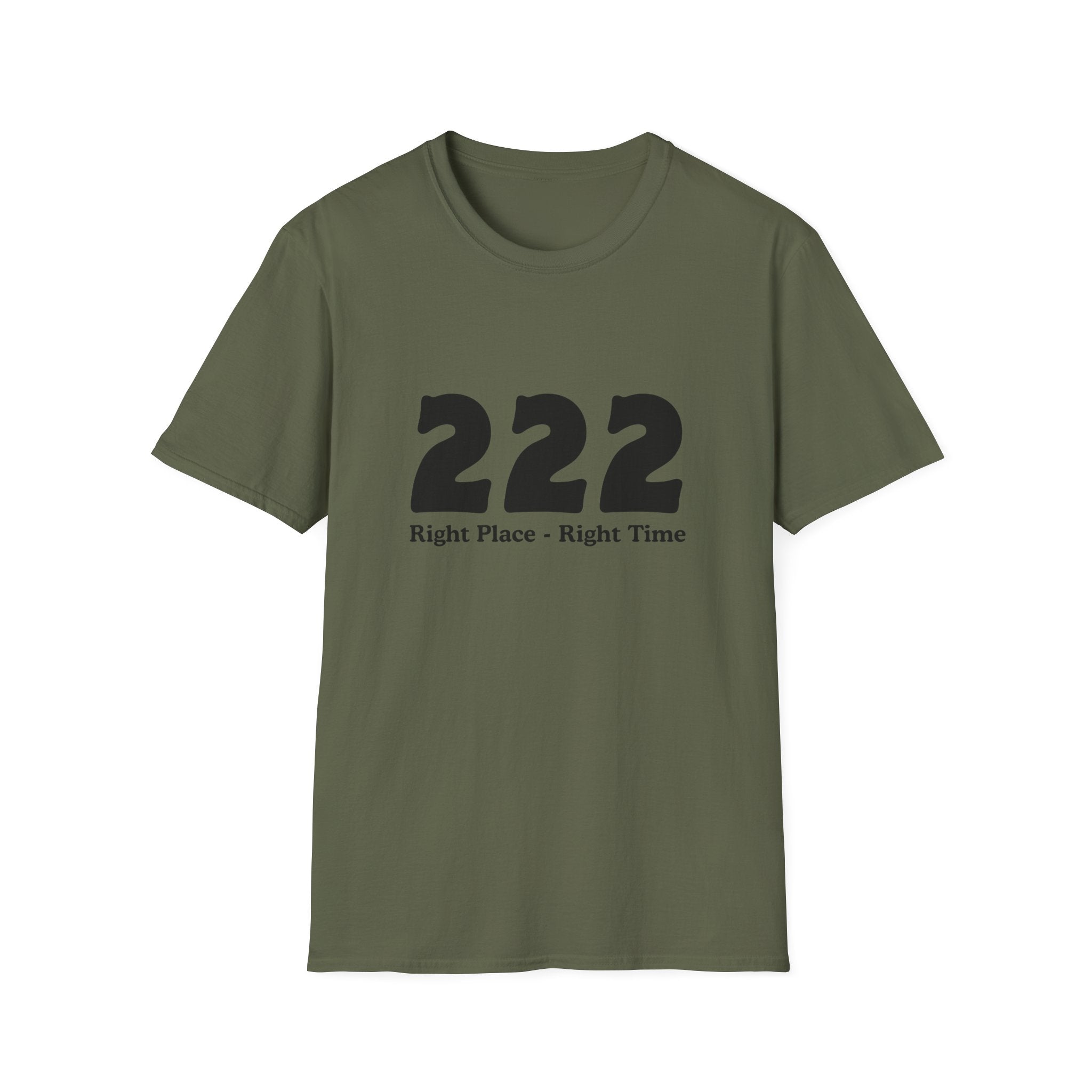 222 Right Place Right Time T-Shirt — Angel Number 222 Spiritual Tee