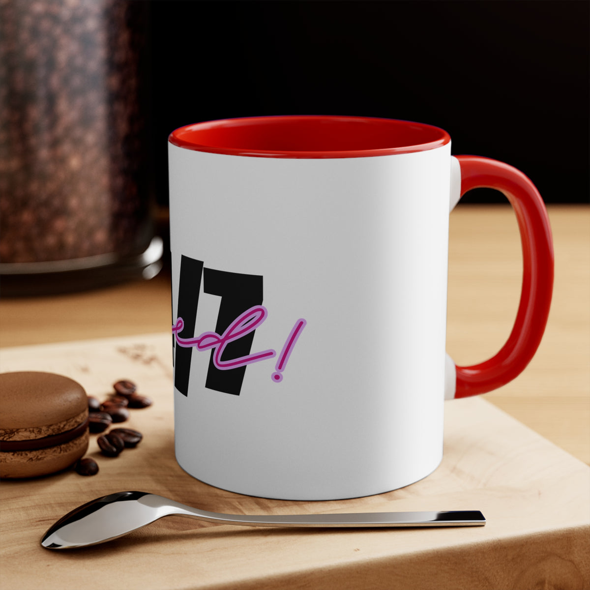 24/7 Tired Coffee Mug — Retro Script Accent 11oz