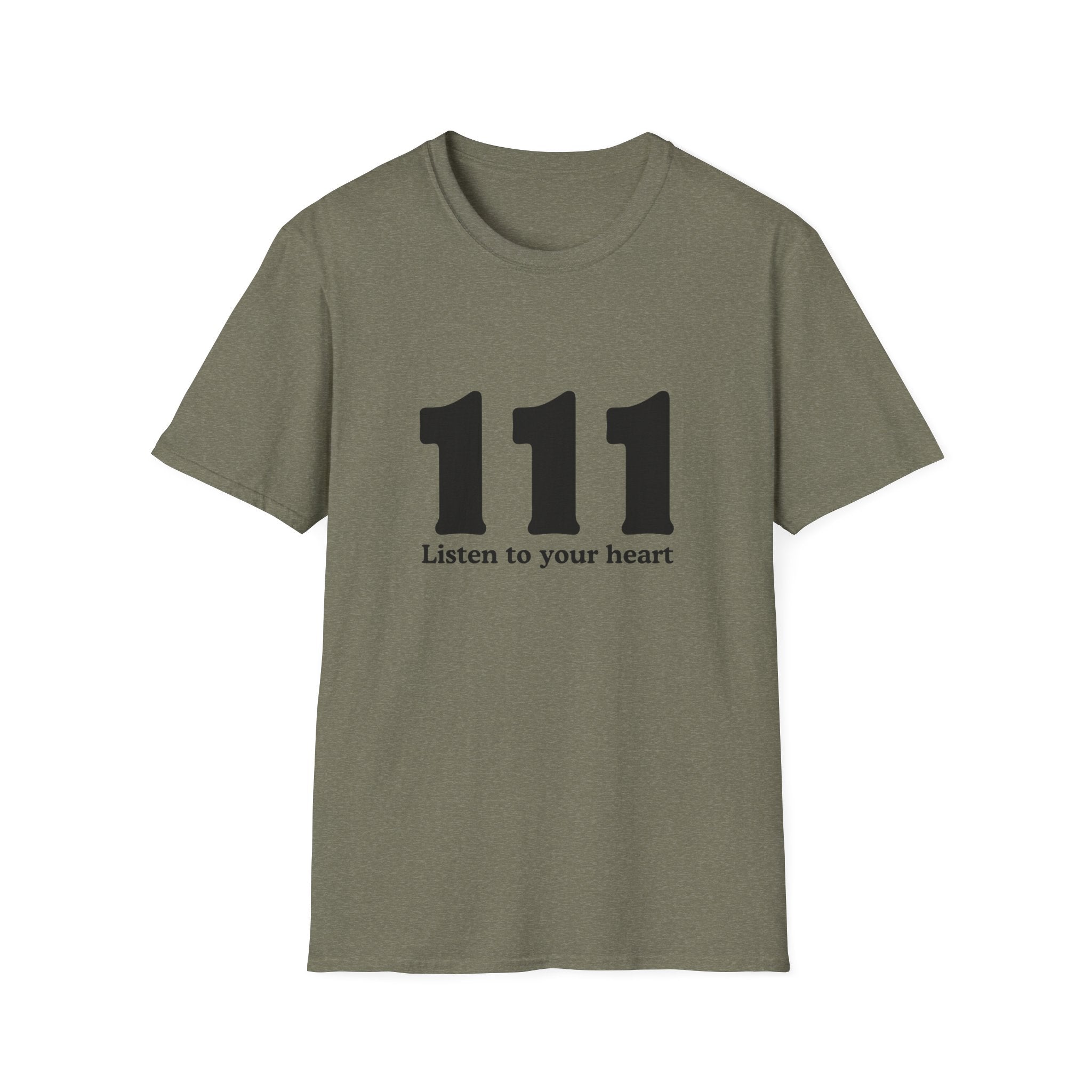 111 Listen to Your Heart T‑Shirt — Angel Number 111 Spiritual Tee