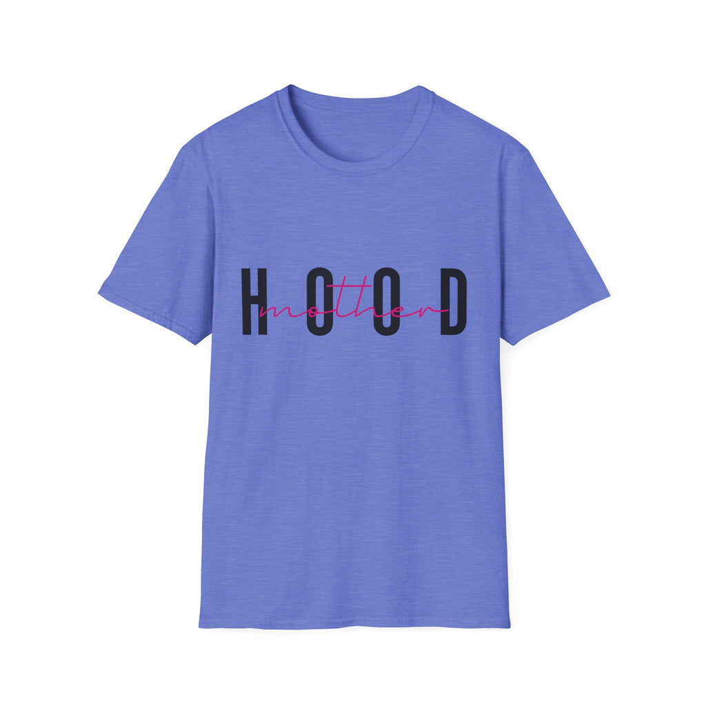 Hood Mum T-Shirt — Trendy 'HOOD' Script Graphic Tee for Mums