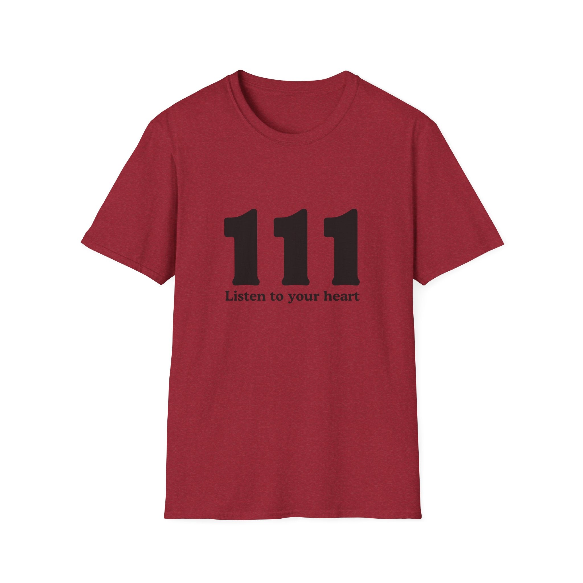 111 Listen to Your Heart T‑Shirt — Angel Number 111 Spiritual Tee