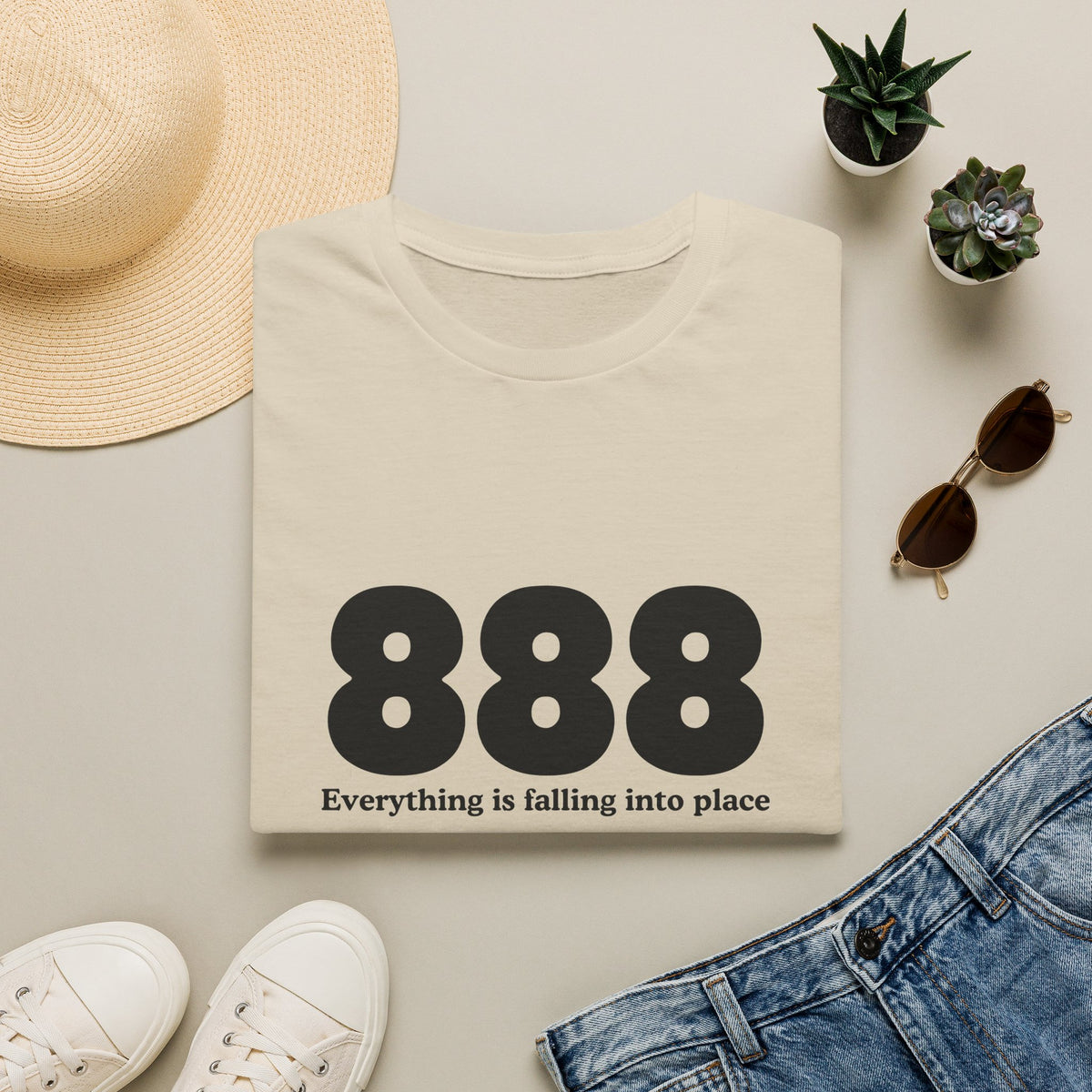 888 T-Shirt — "Everything is falling into place" Inspirational Numerology Tee