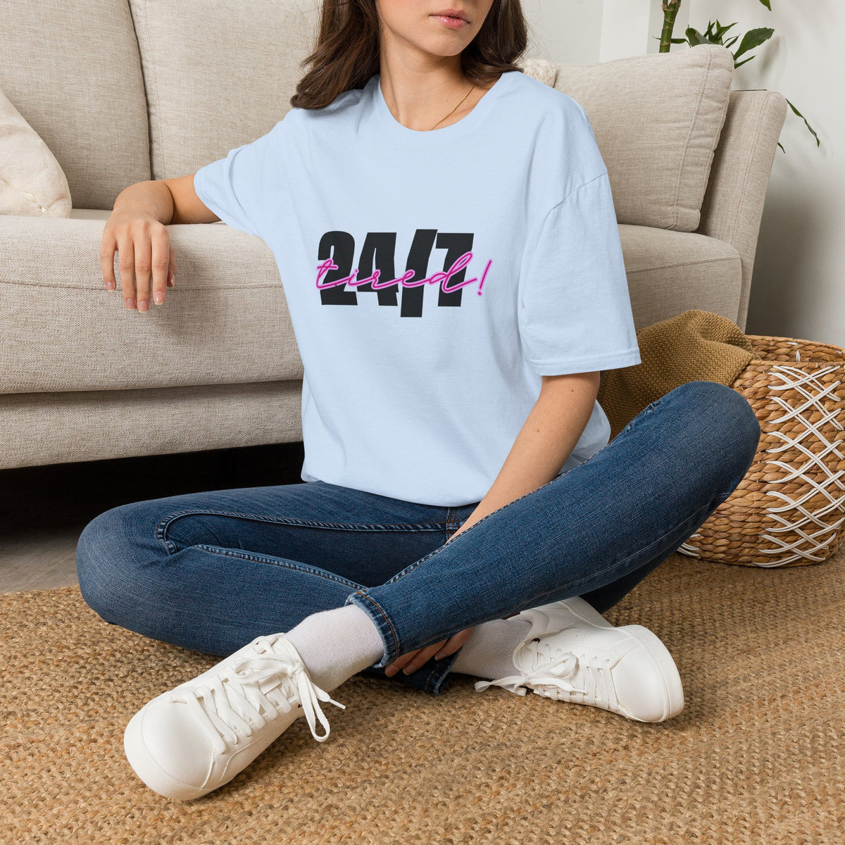 T-Shirt — "24/7 Tired" Graphic Tee