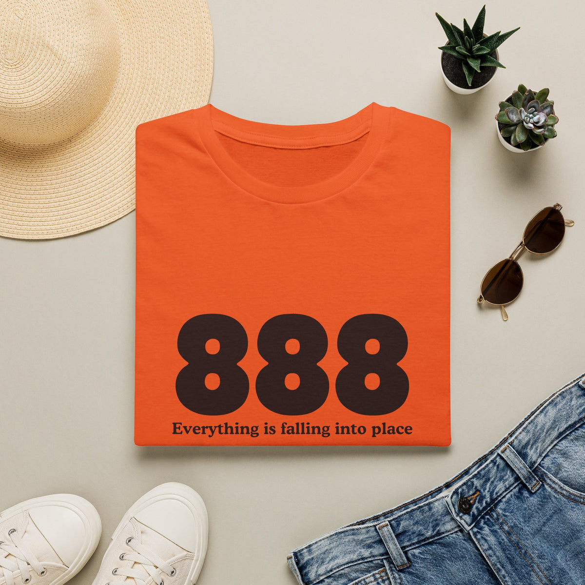 888 T-Shirt — "Everything is falling into place" Inspirational Numerology Tee