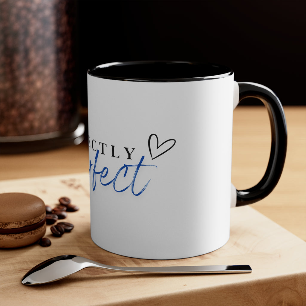 Perfectly Imperfect Accent Mug — Inspirational 11oz Coffee Cup