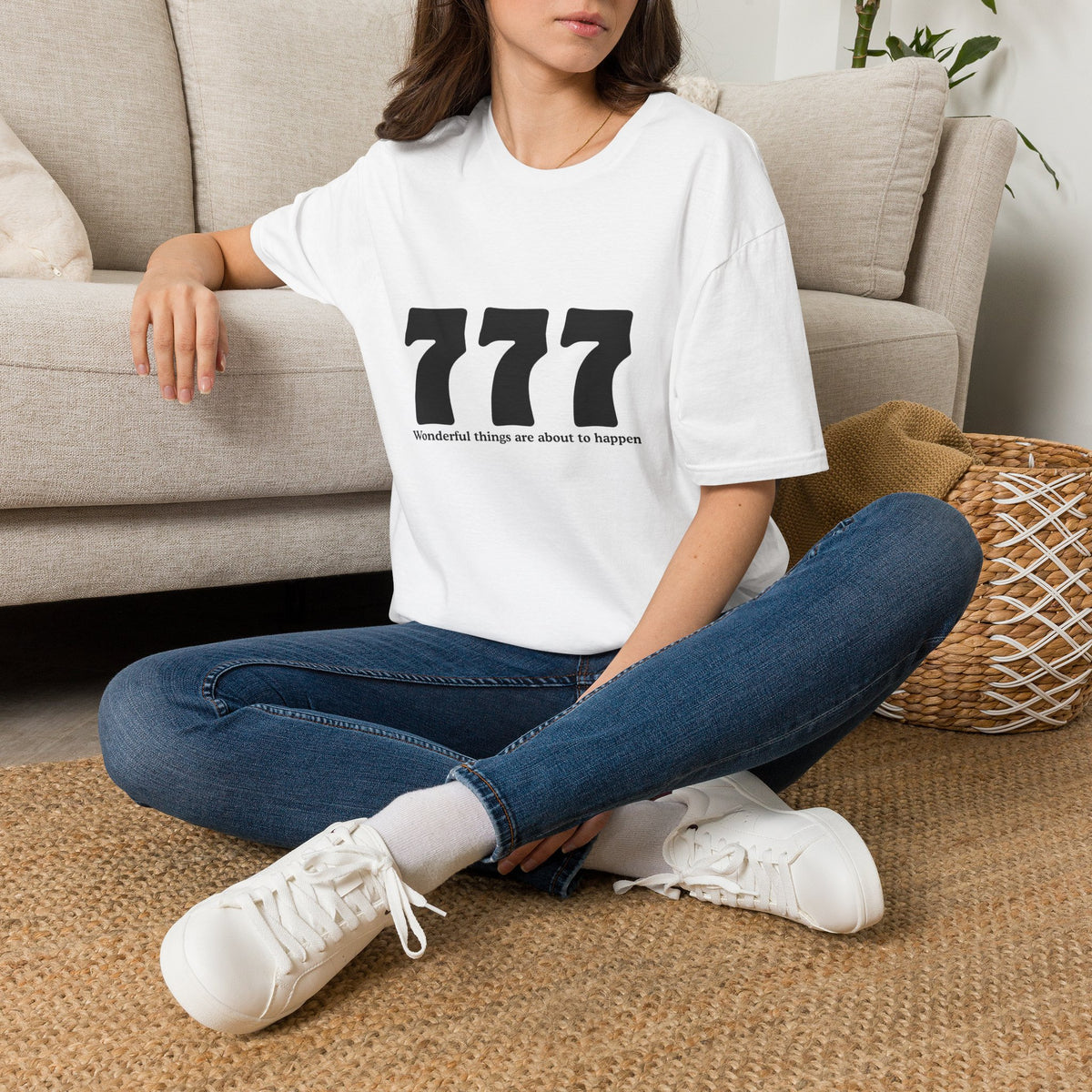 777 Lucky Number T-Shirt — Positive Vibes Graphic Tee