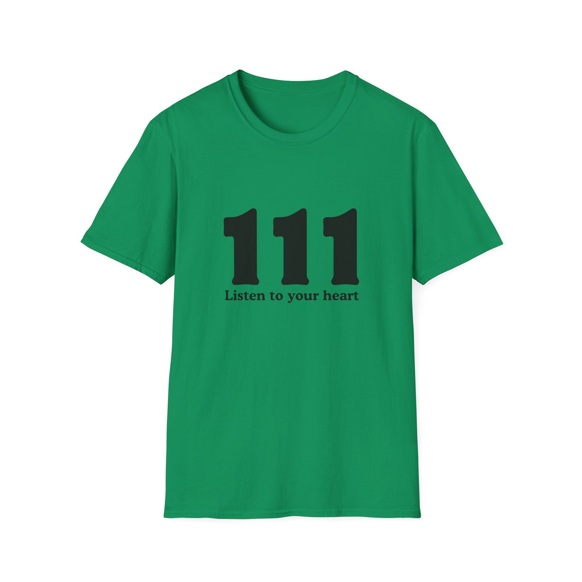 111 Listen to Your Heart T‑Shirt — Angel Number 111 Spiritual Tee