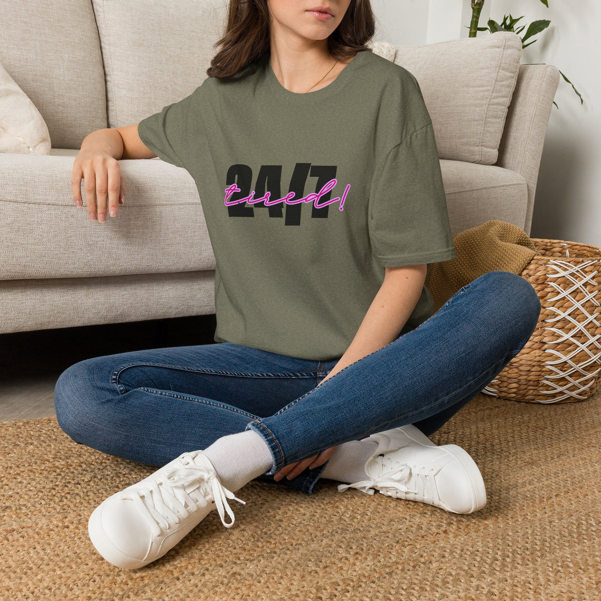 T-Shirt — "24/7 Tired" Graphic Tee
