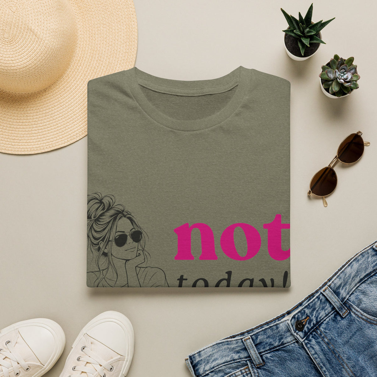 Not Today T‑Shirt — Funny Casual Graphic Tee for Relaxed Vibes