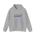 Perfectly Imperfect Hoodie — Inspirational Script Pullover with Heart