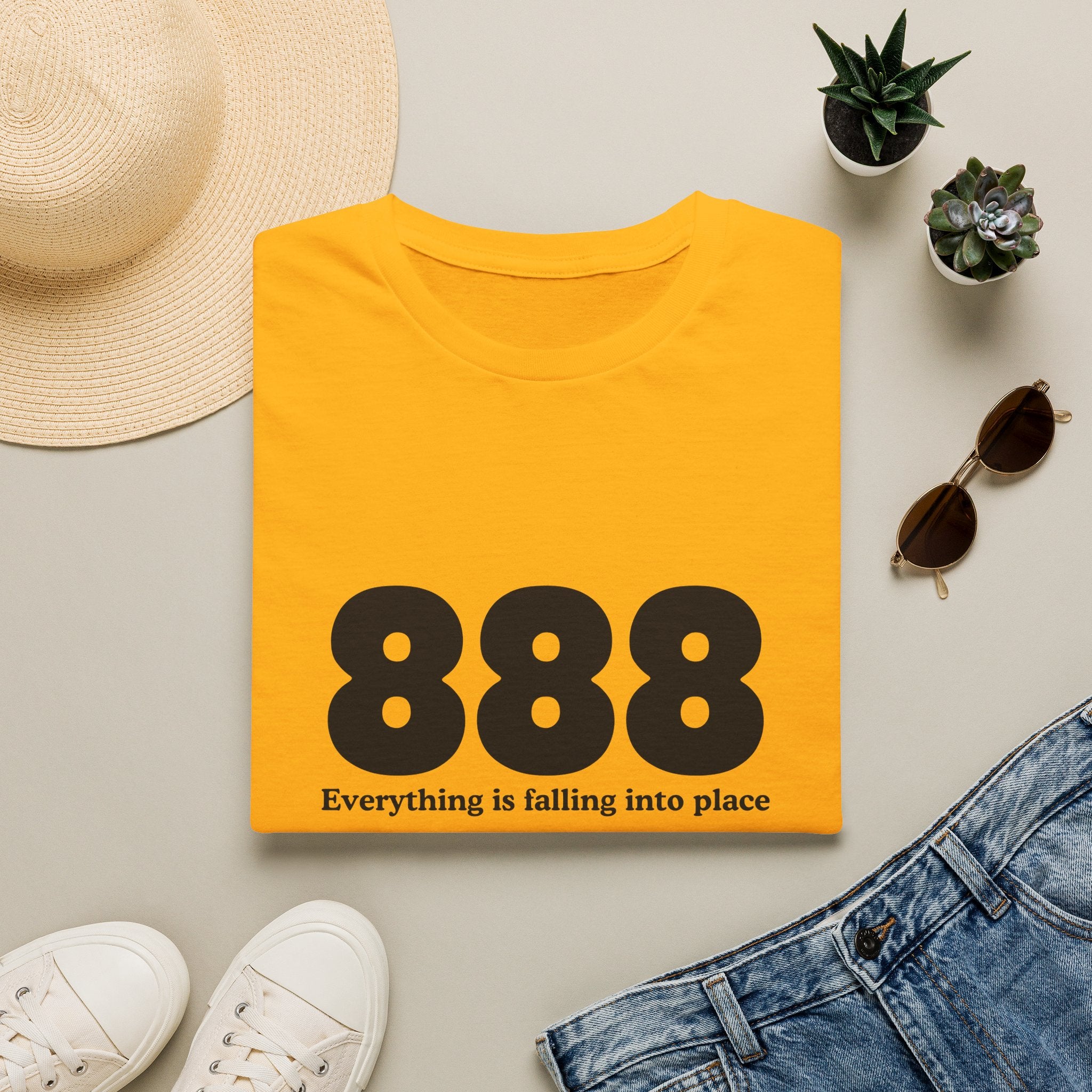 888 T-Shirt — "Everything is falling into place" Inspirational Numerology Tee