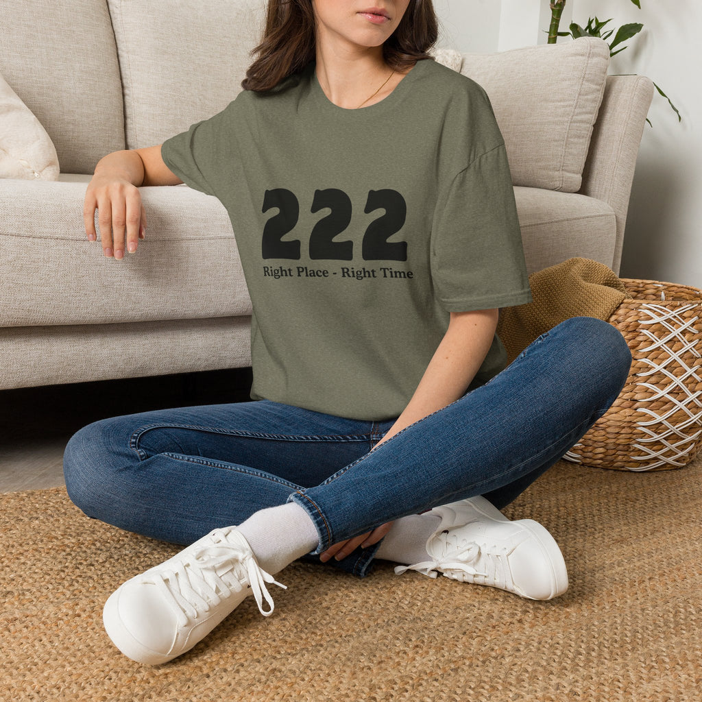 222 Right Place Right Time T-Shirt — Angel Number 222 Spiritual Tee