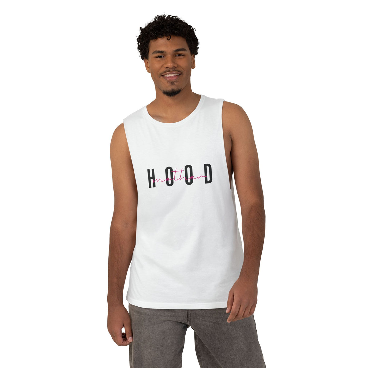 Mother-HOOD Tank Top — Minimal Streetwear Graphic Muscle Tee