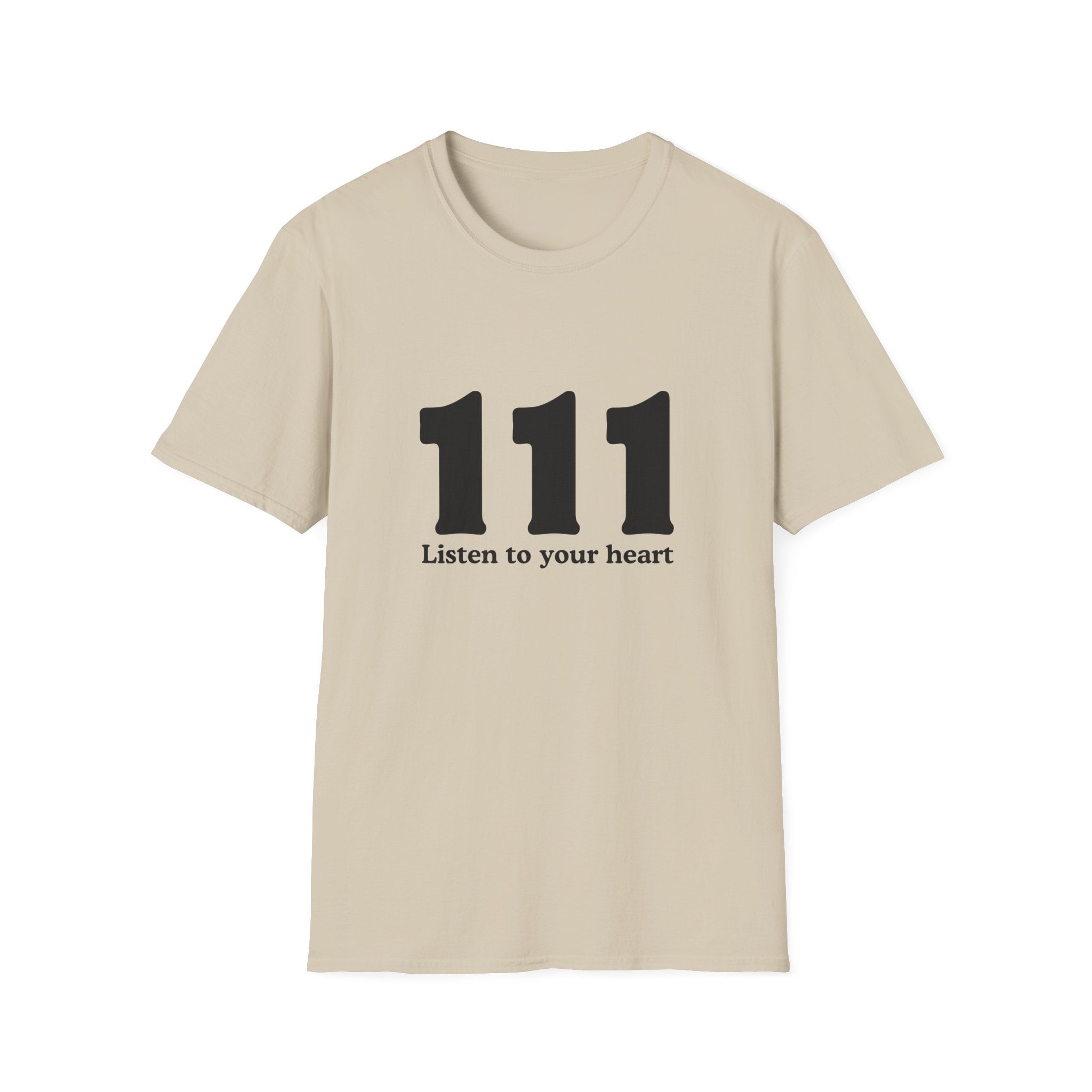 111 Listen to Your Heart T‑Shirt — Angel Number 111 Spiritual Tee
