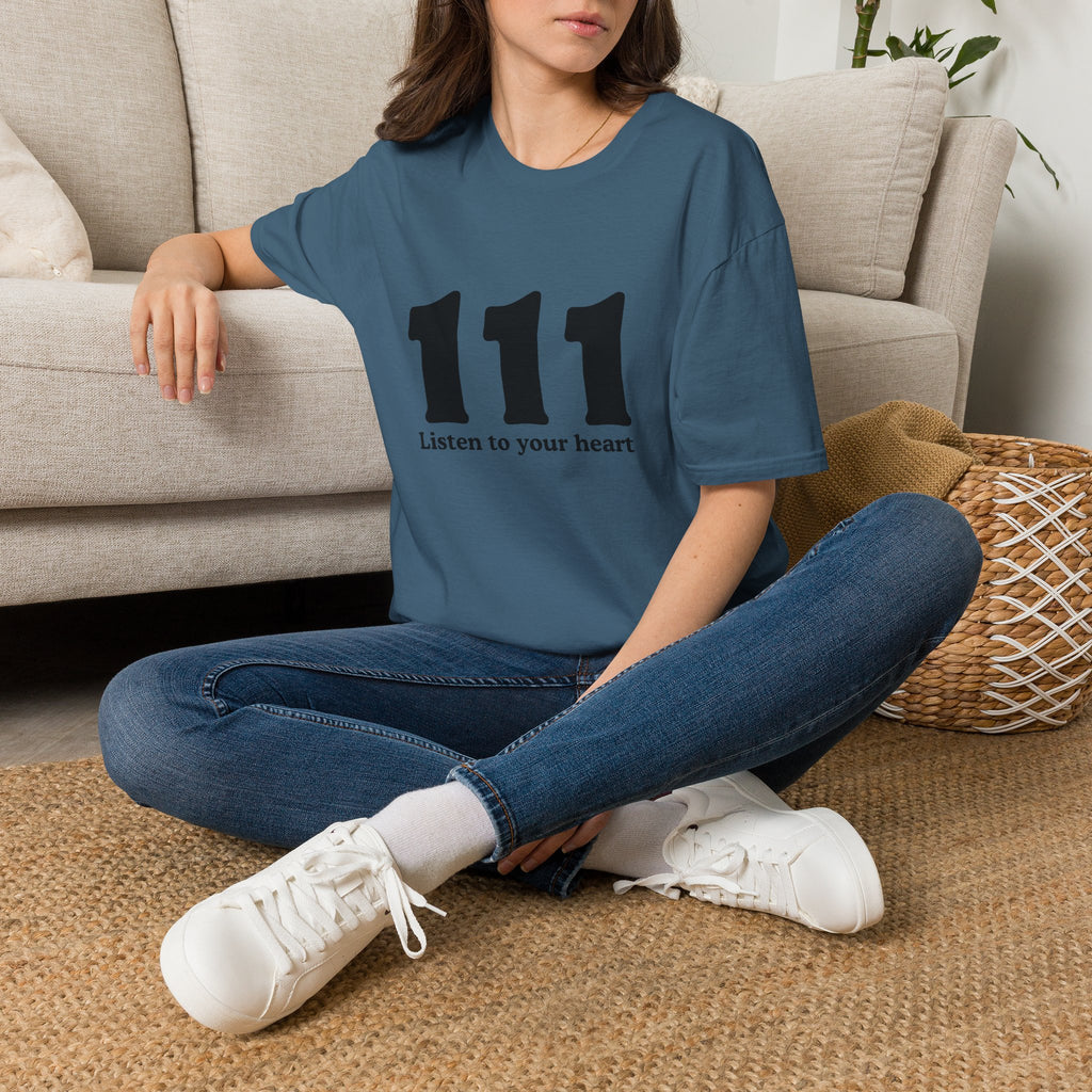 111 Listen to Your Heart T‑Shirt — Angel Number 111 Spiritual Tee