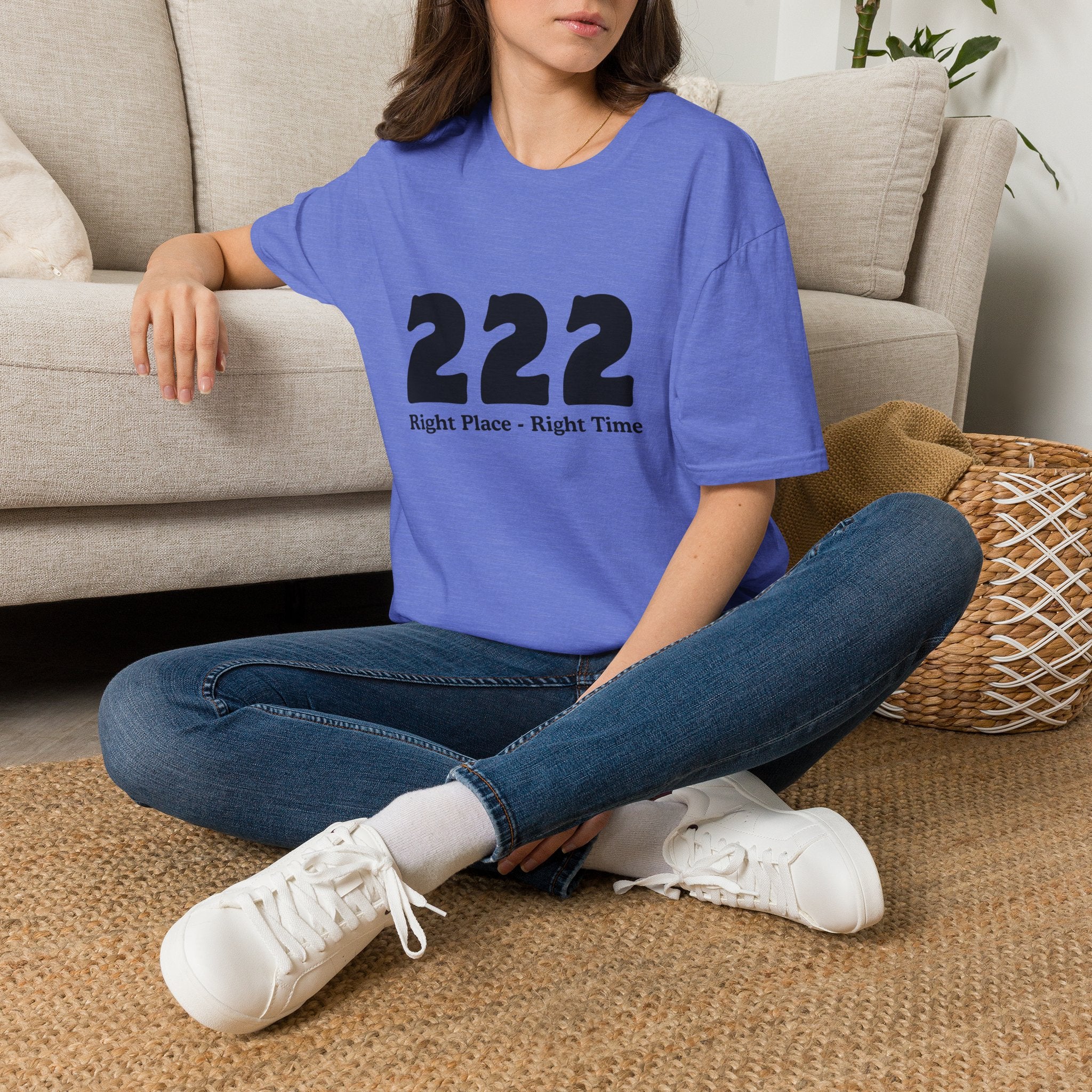 222 Right Place Right Time T-Shirt — Angel Number 222 Spiritual Tee