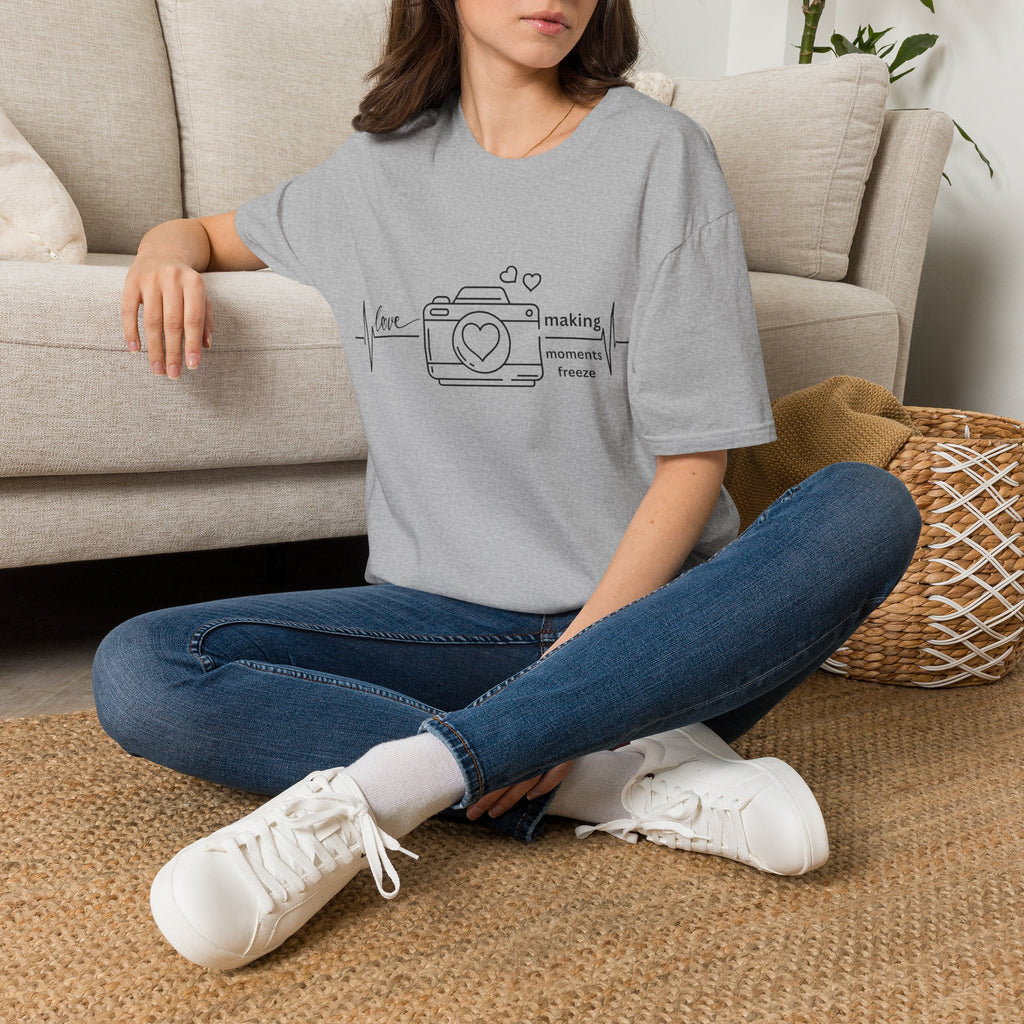 Photography Lover T-Shirt — “Love Making Moments Freeze” Camera Graphic Tee