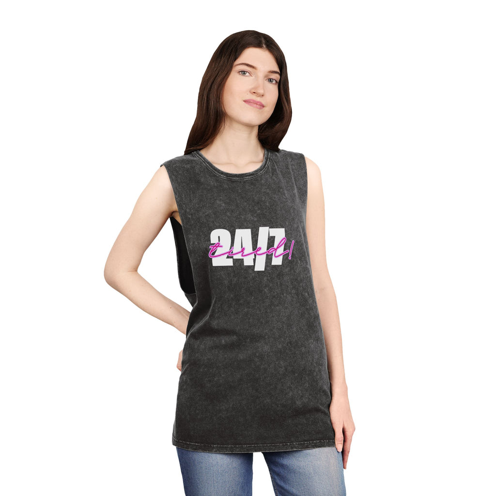 Tank Top — 24/7 Tired Retro Stonewash Muscle Tank