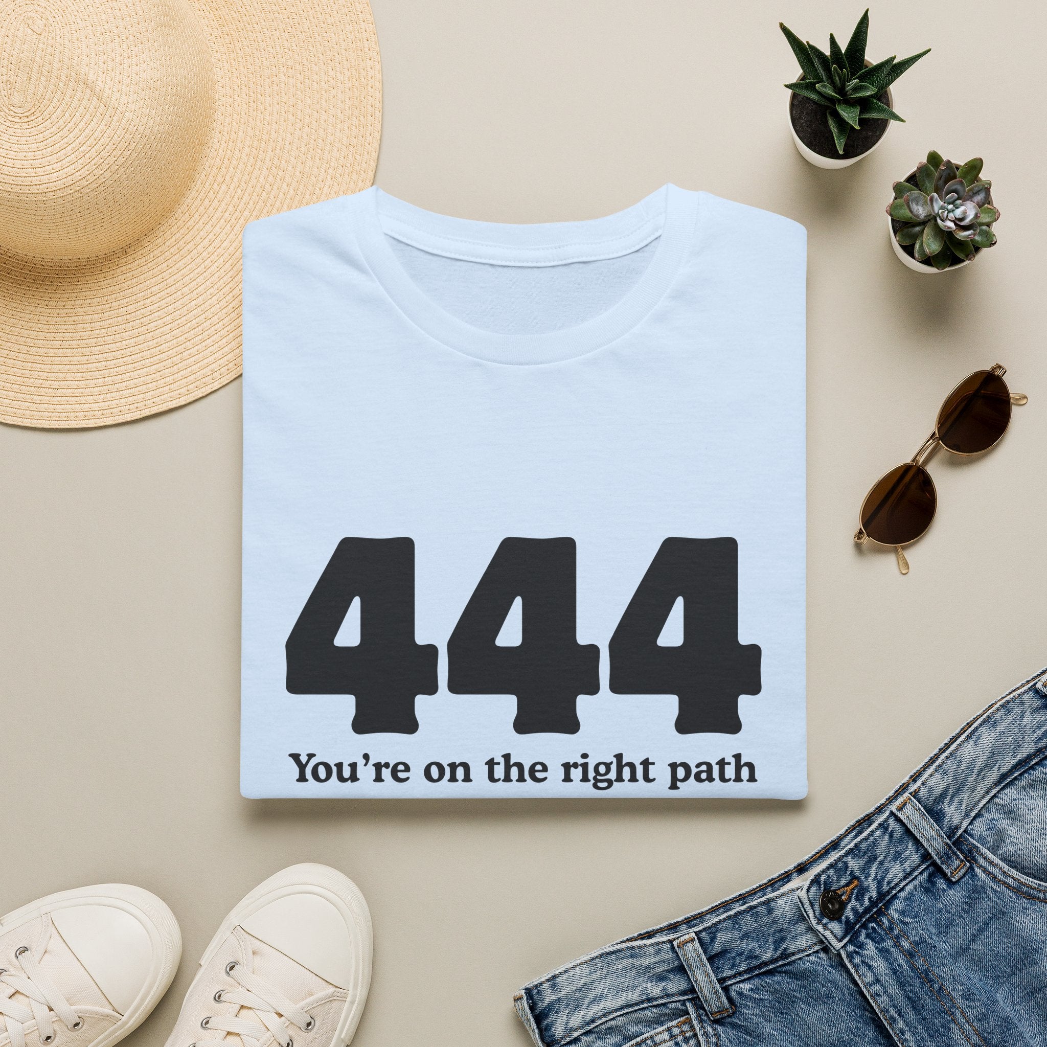 444 "You’re On The Right Path" T‑Shirt — Spiritual Numerology Tee