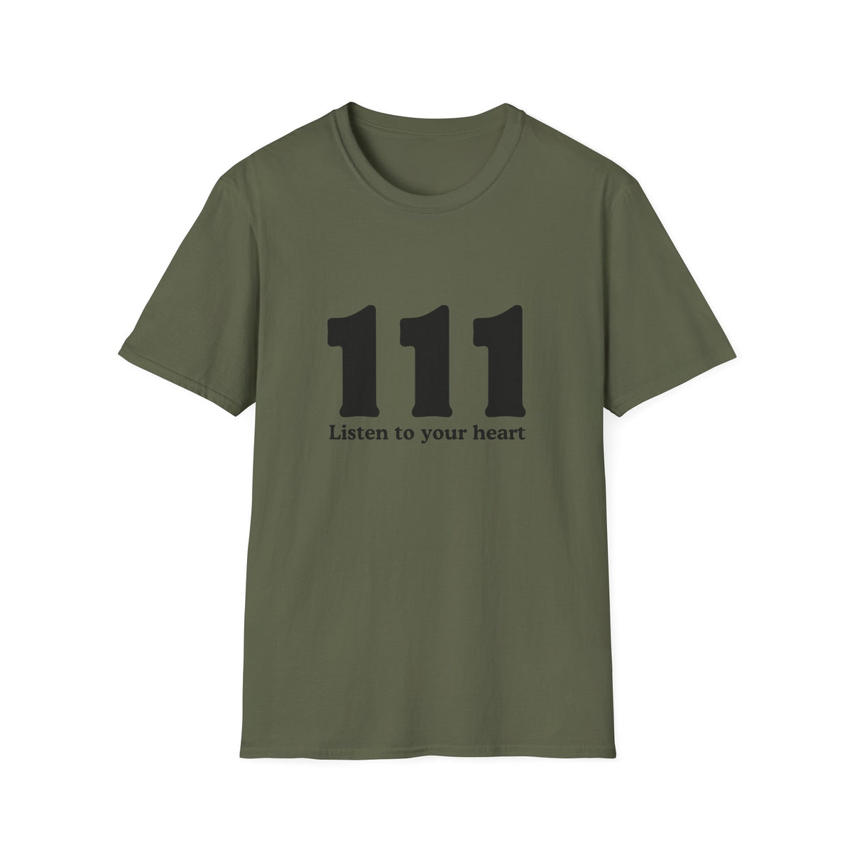111 Listen to Your Heart T‑Shirt — Angel Number 111 Spiritual Tee