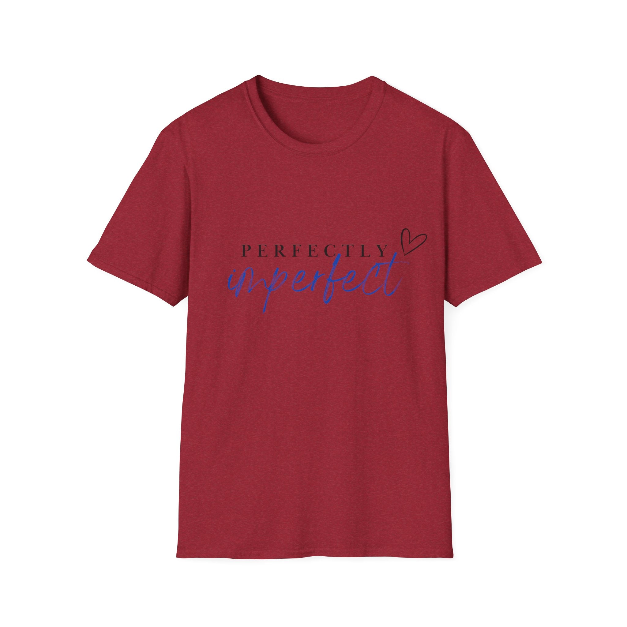 Perfectly Imperfect T‑Shirt — Inspirational Script Tee with Heart