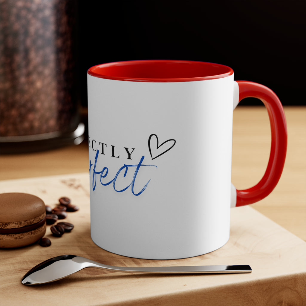 Perfectly Imperfect Accent Mug — Inspirational 11oz Coffee Cup